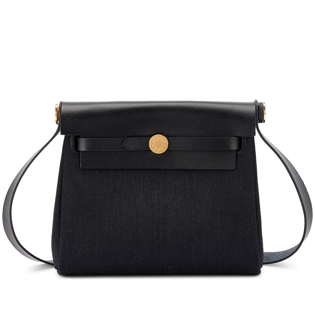 Black Vache Hunter and Toile Mini Herbag Zip 20 Gold Hardware, 2025