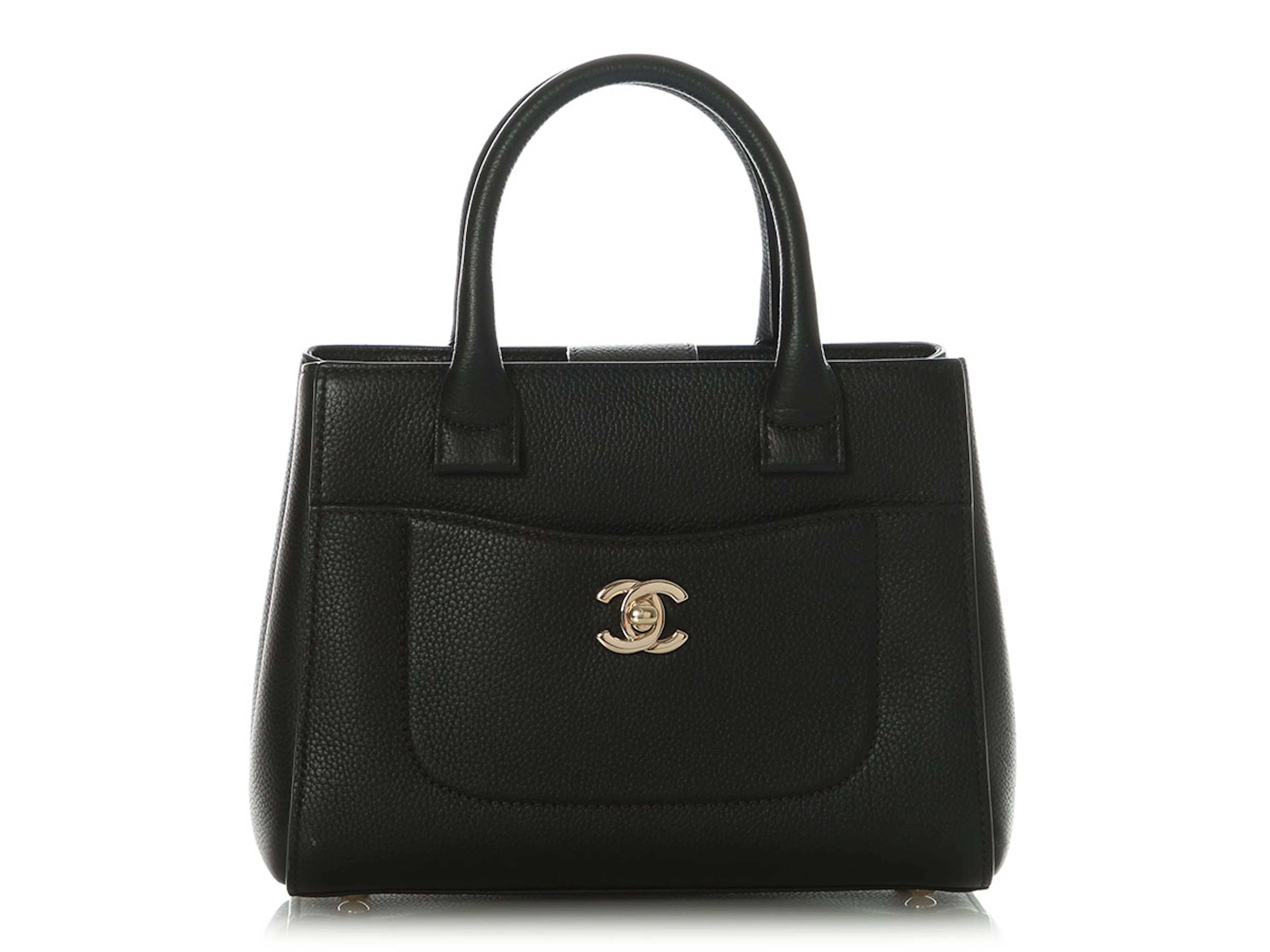 Black Caviar Small Top Handle Bag Gold Hardware, 2016-2017