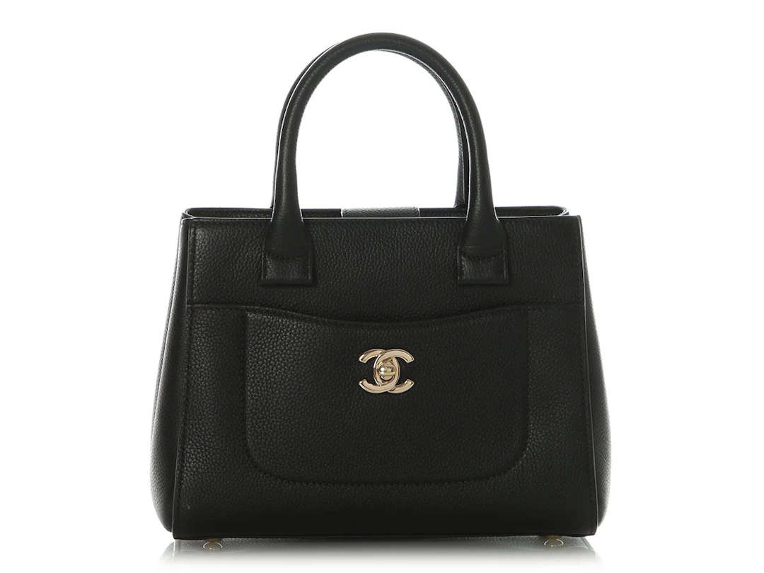 Black Caviar Small Top Handle Bag Gold Hardware, 2016-2017