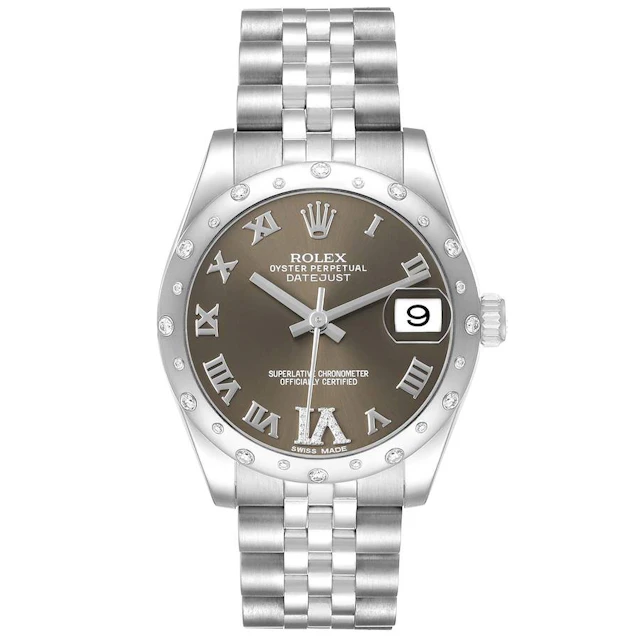 Datejust (Reference 178344). A 31mm white gold stainless steel diamond-set