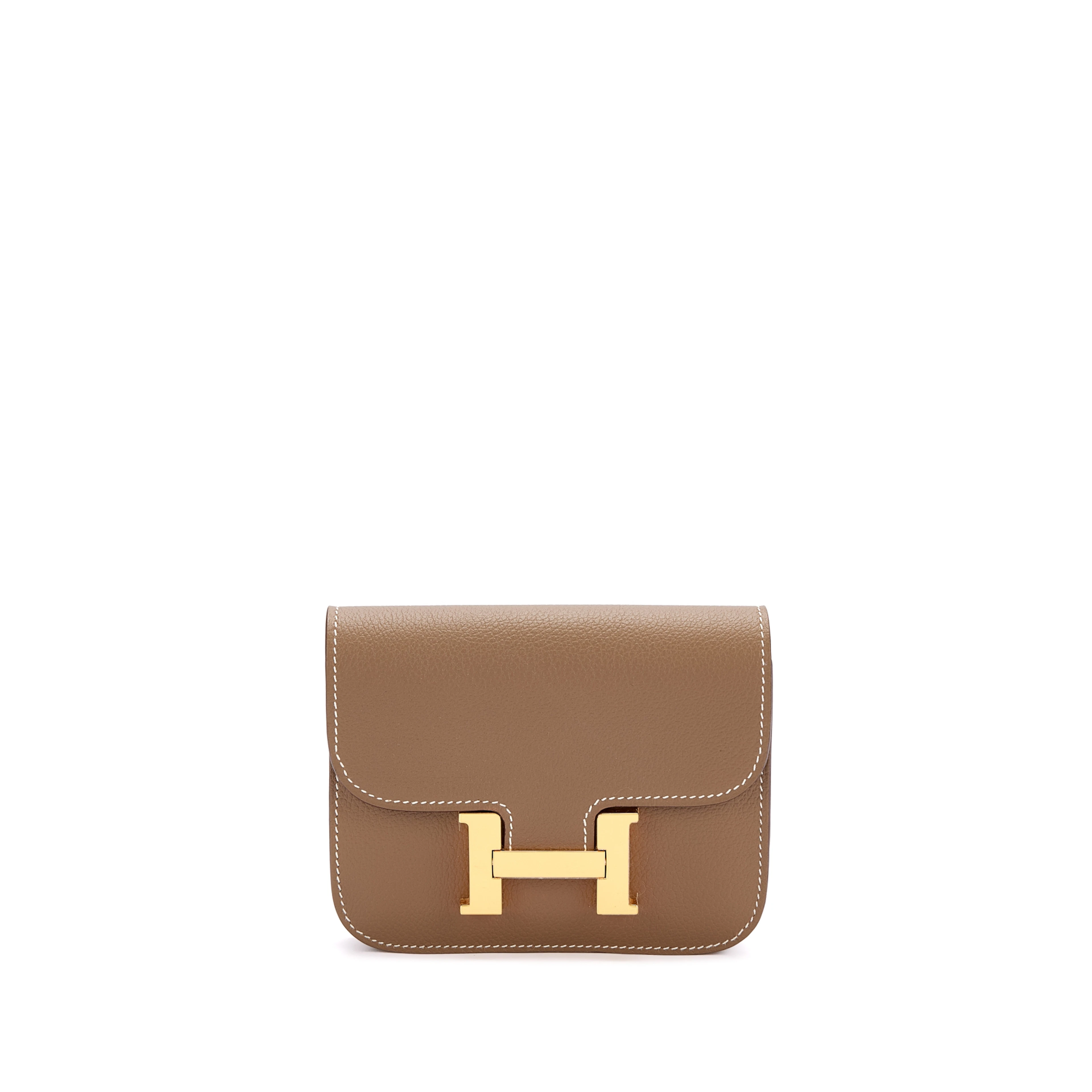 Etoupe Evercolor Constance Slim Wallet Gold Hardware, 2023