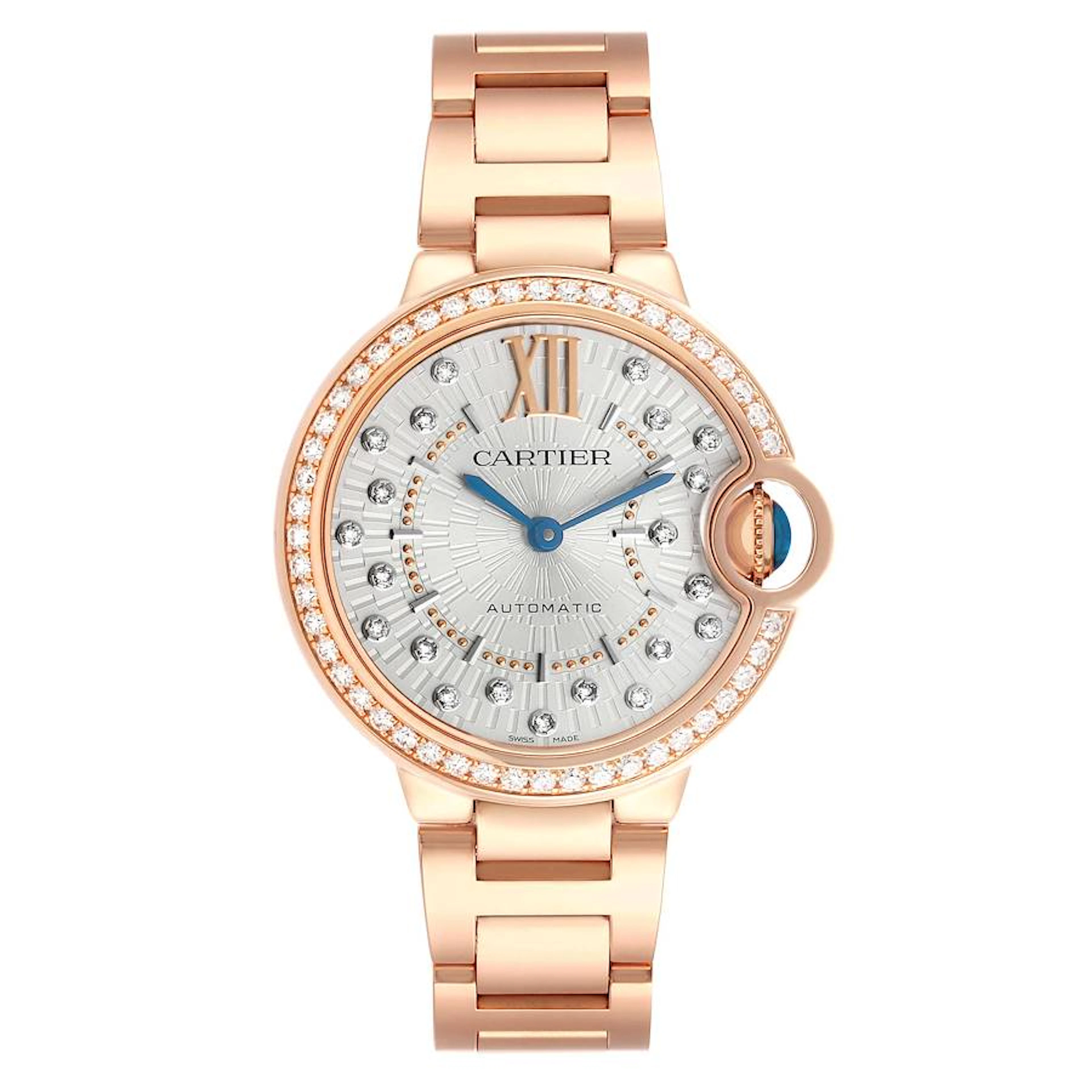 Ballon Bleu (Reference WJBB0082). A 33mm rose gold diamond-set automatic