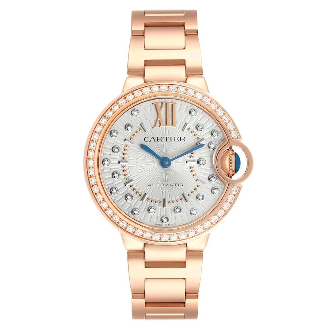 Ballon Bleu (Reference WJBB0082). A 33mm rose gold diamond-set automatic