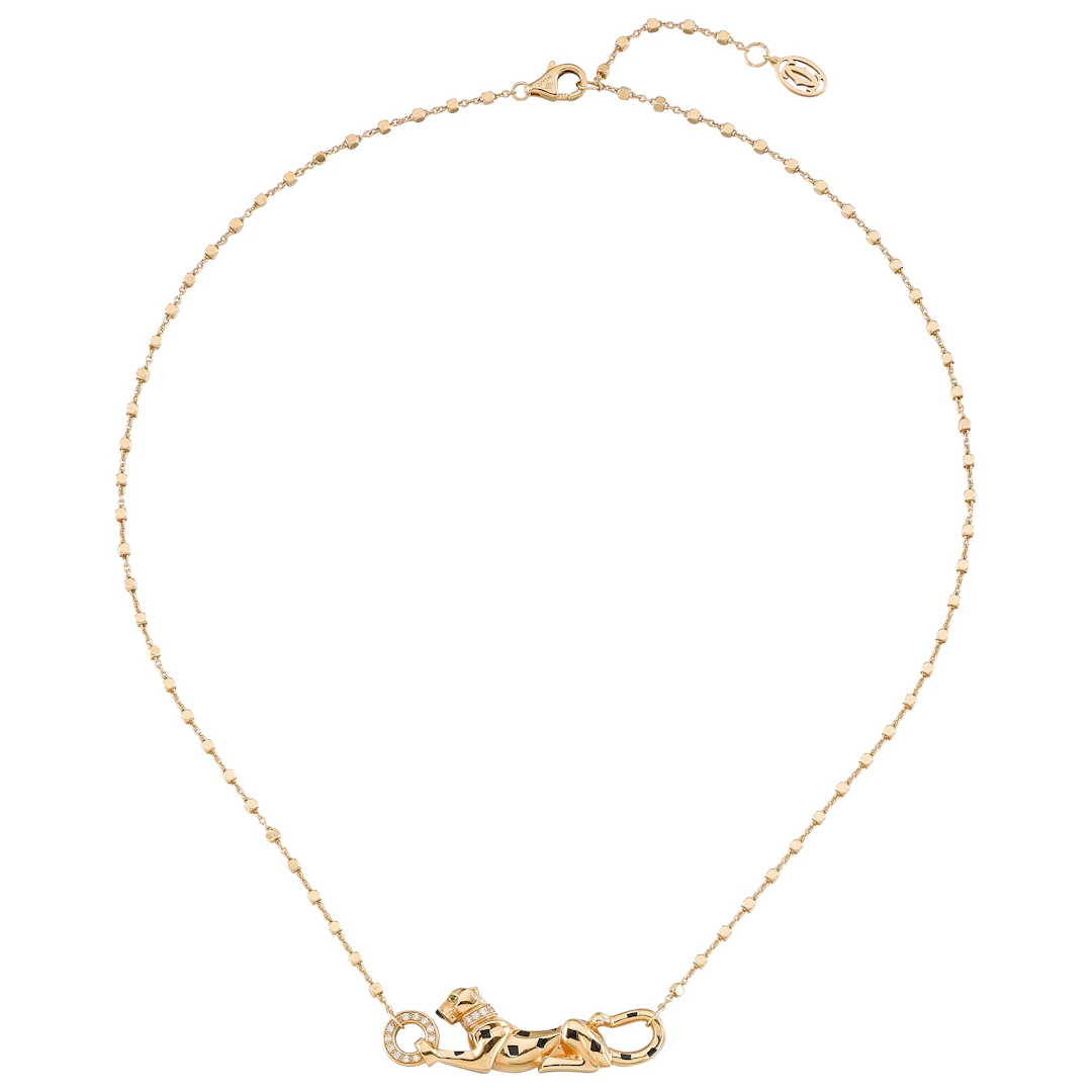 Gold, Emerald, Onyx and Diamond Panthère Necklace
