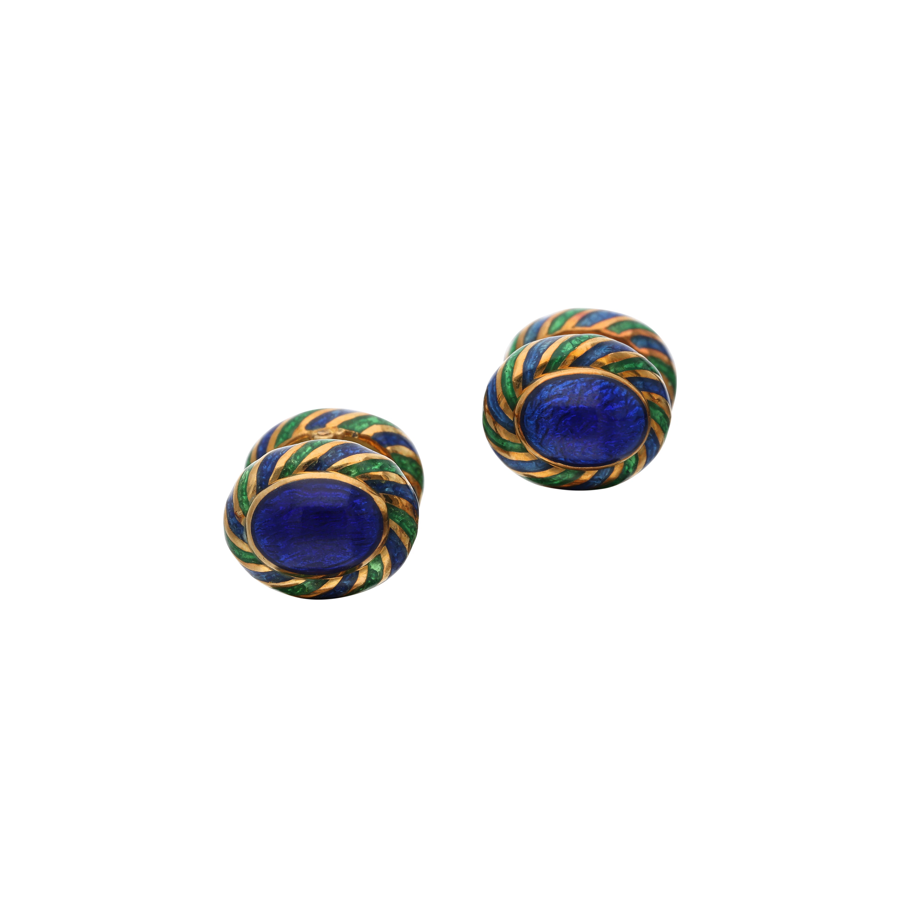 Gold and Enamel Cufflinks