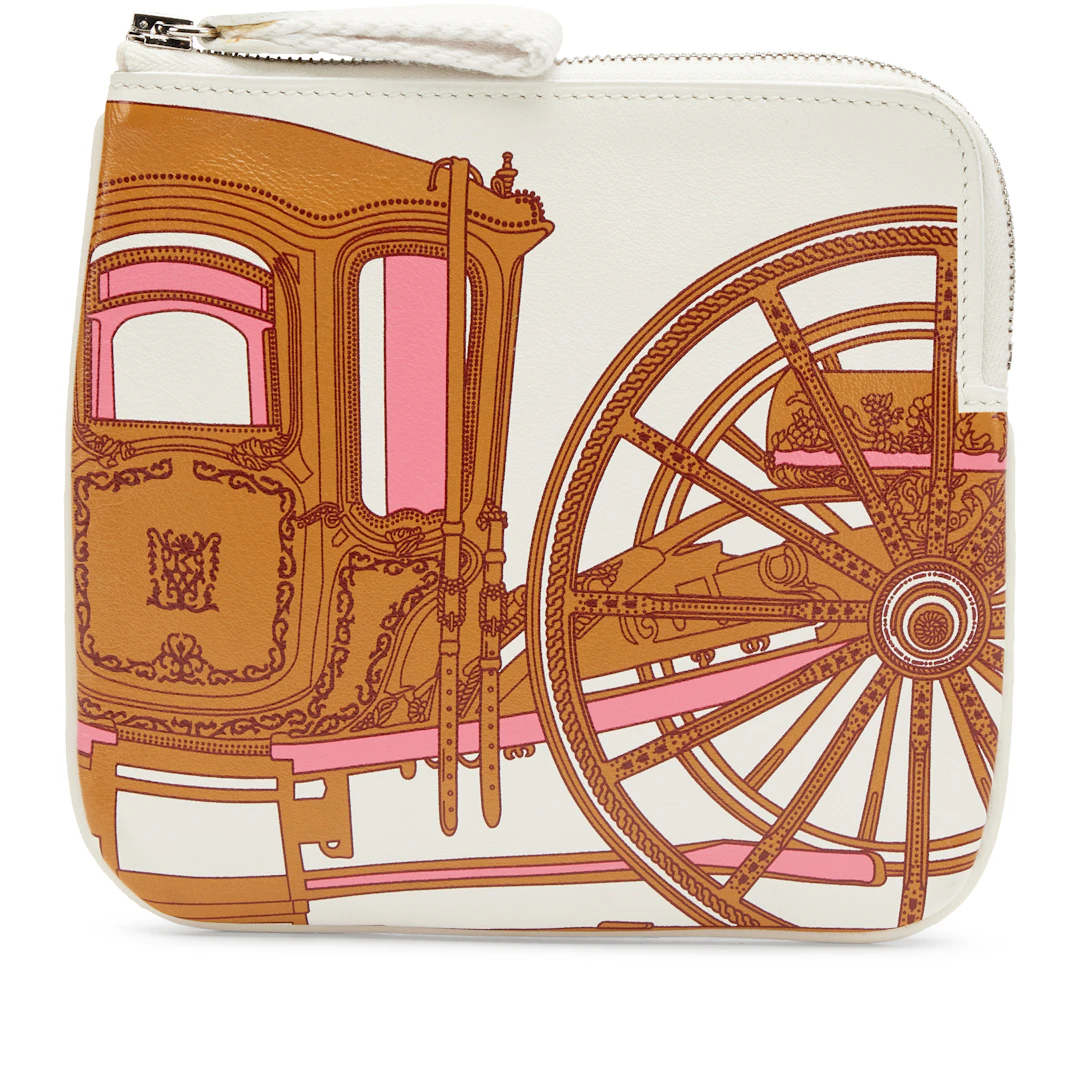 White Swift Balade en Berline Carre Pocket Pouch Palladium Hardware, 2020