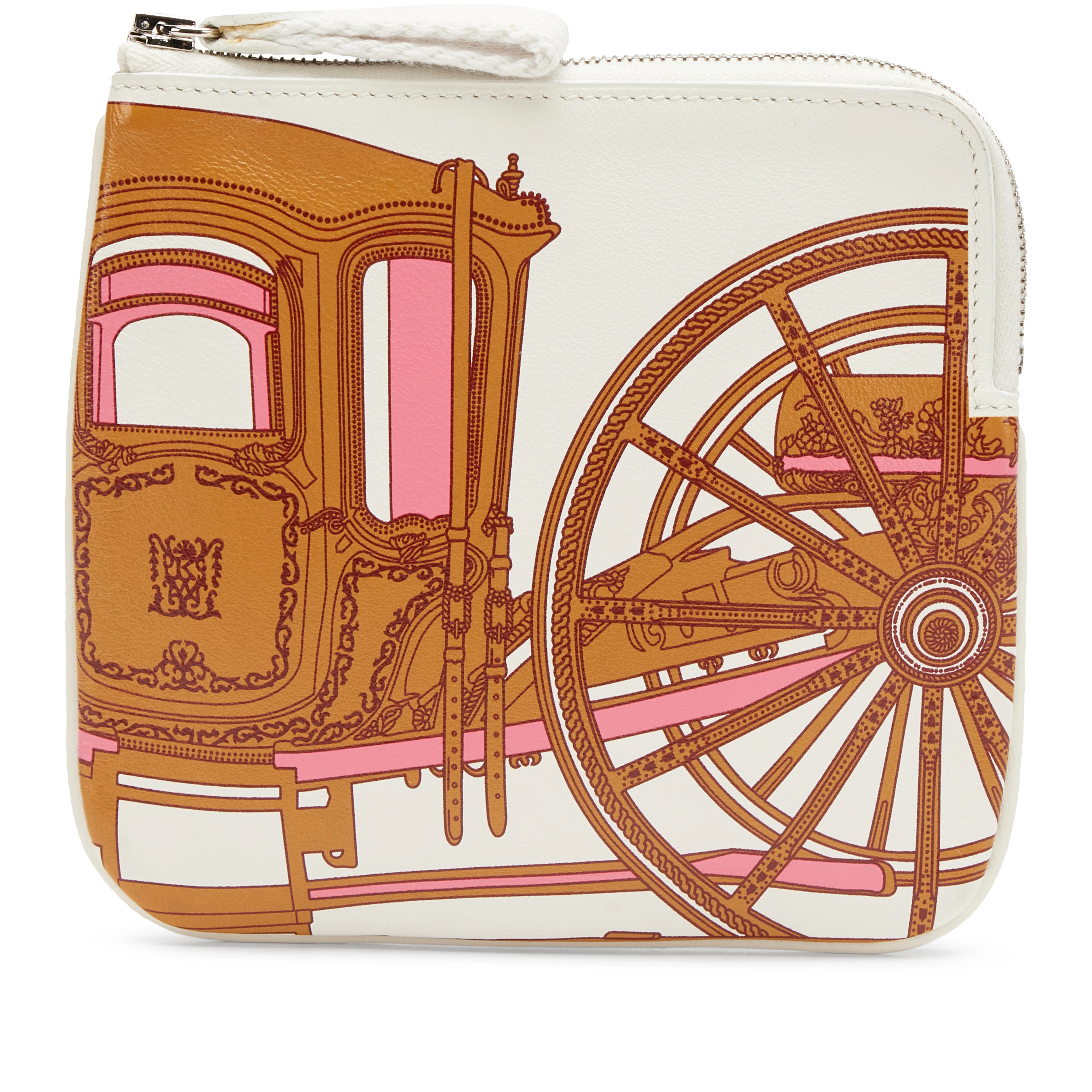 White Swift Balade en Berline Carre Pocket Pouch Palladium Hardware, 2020