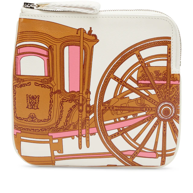 White Swift Balade en Berline Carre Pocket Pouch Palladium Hardware, 2020