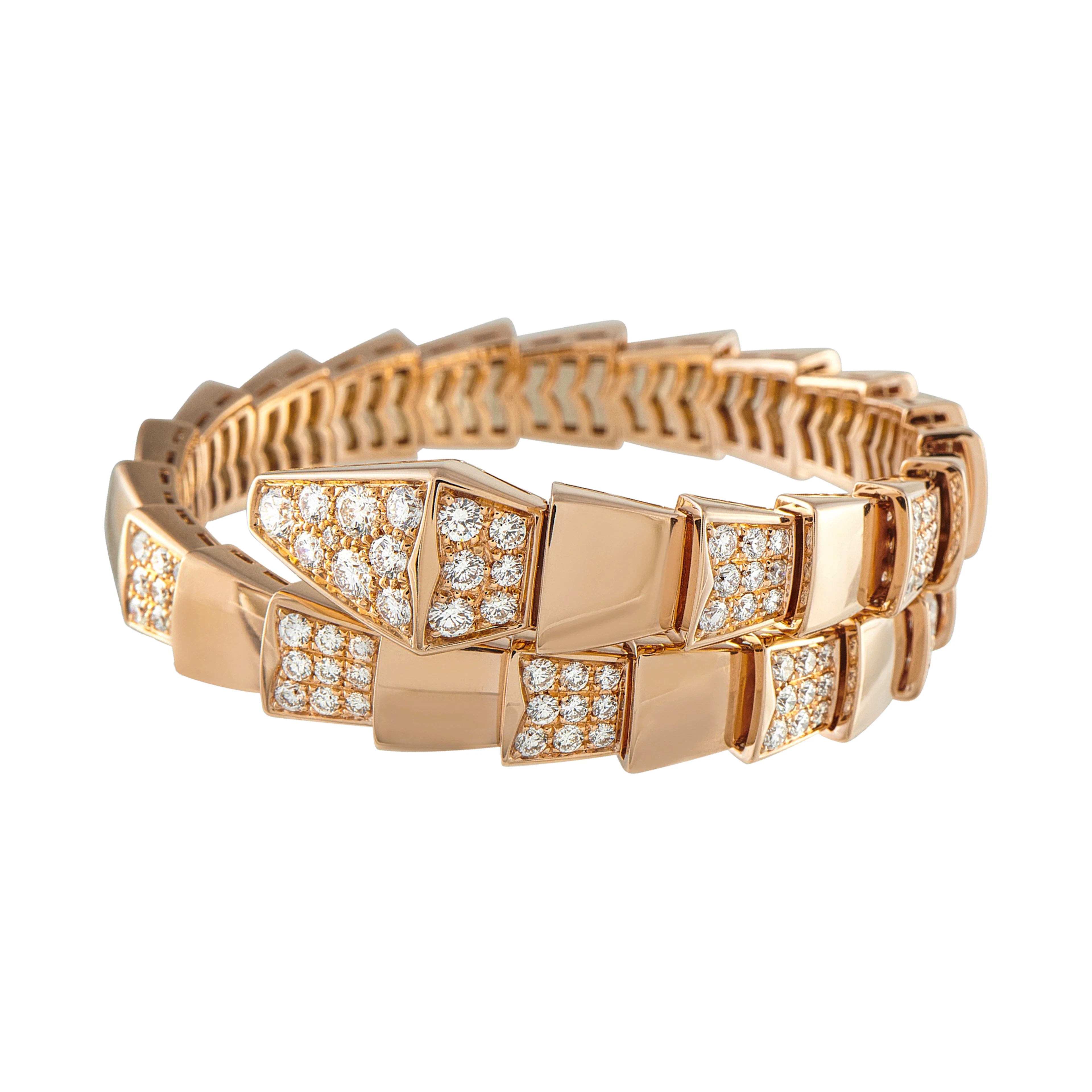 Rose Gold and Diamond Serpenti Bracelet
