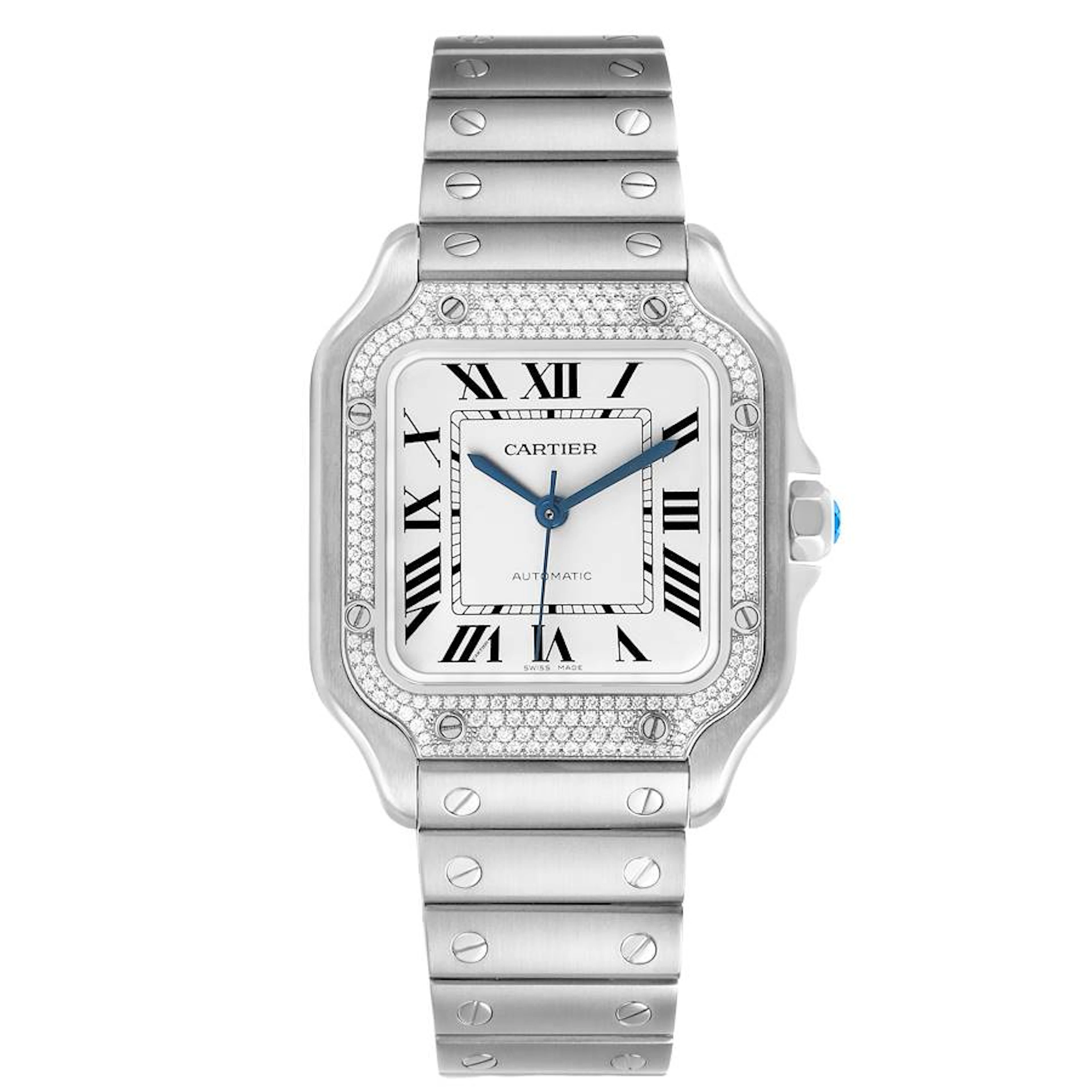 Santos de Cartier Medium (Reference W4SA0005). A 35.1mm stainless