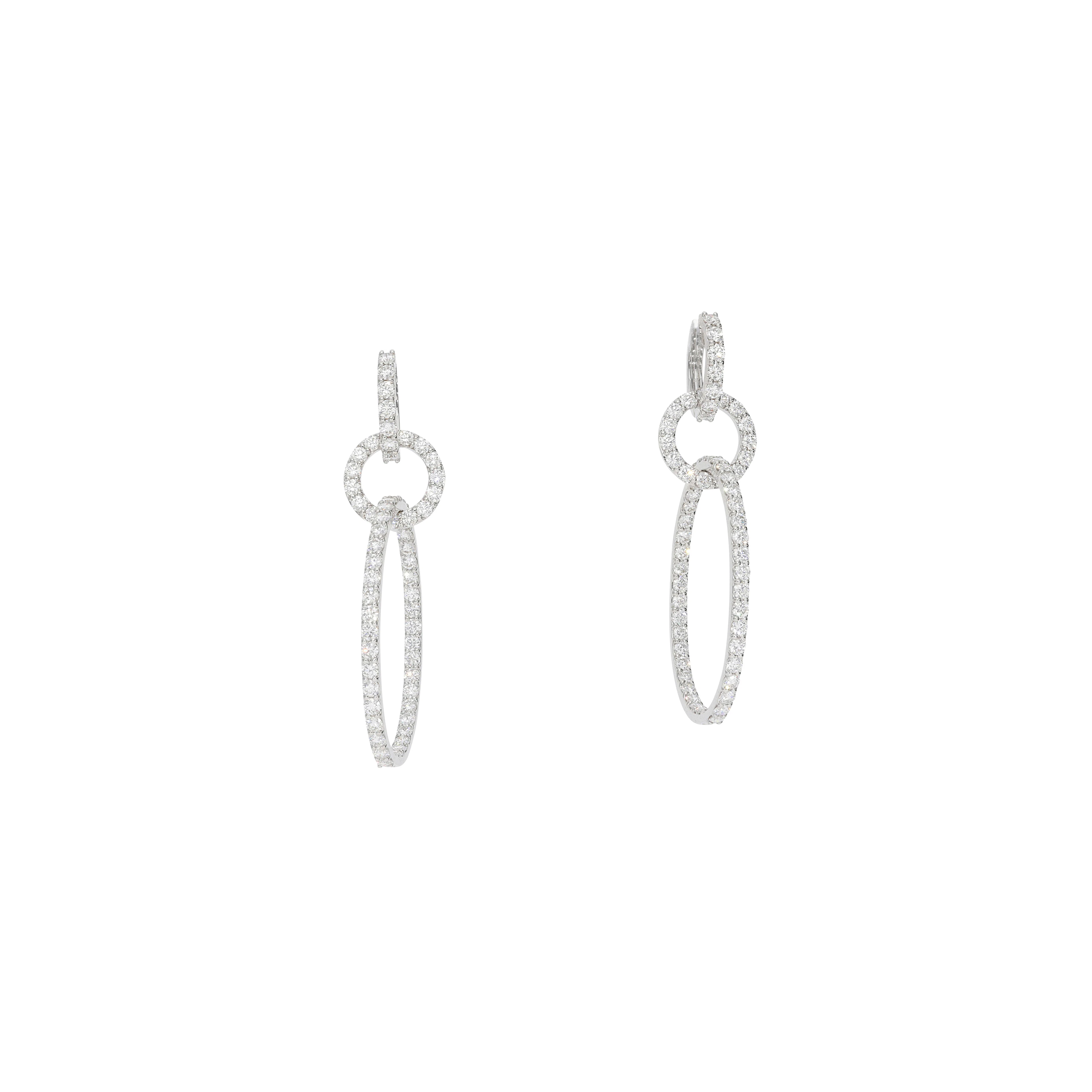 White Gold and Diamond Drop Earrings