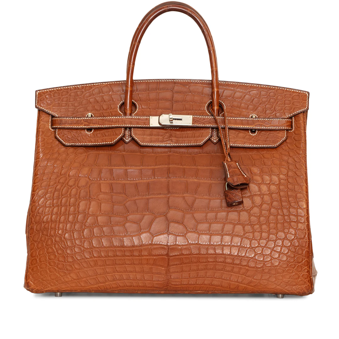 Barenia Fauve Matte Mississippiensis Alligator Birkin 40 Palladium