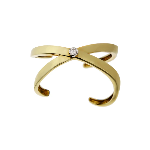 Vintage Gold, Platinum and Diamond Graffiti Bracelet