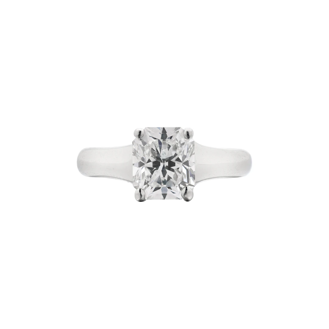 Platinum and 1.52ct Lucida Cut Diamond Engagement Ring