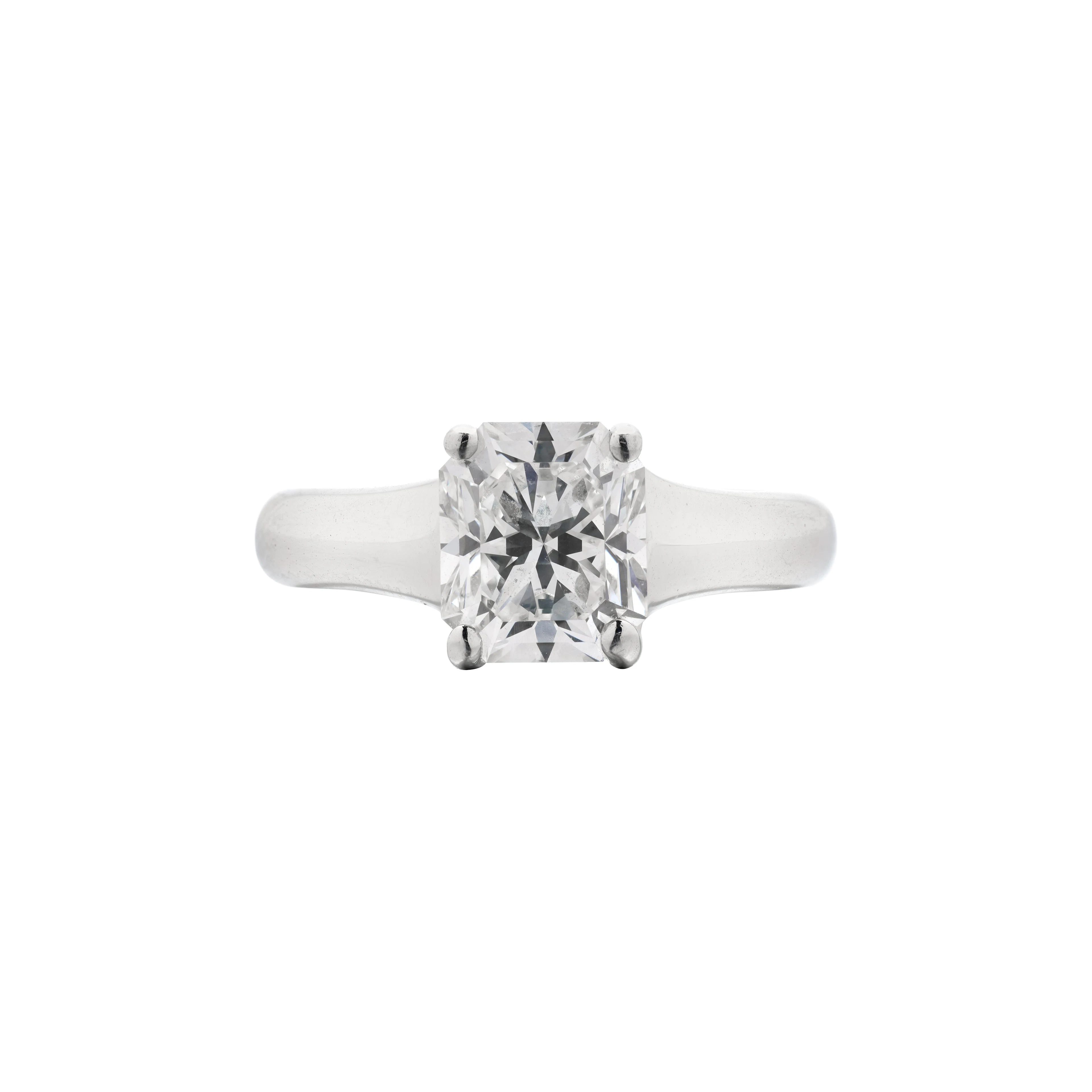 Platinum and 1.52ct Lucida Cut Diamond Engagement Ring