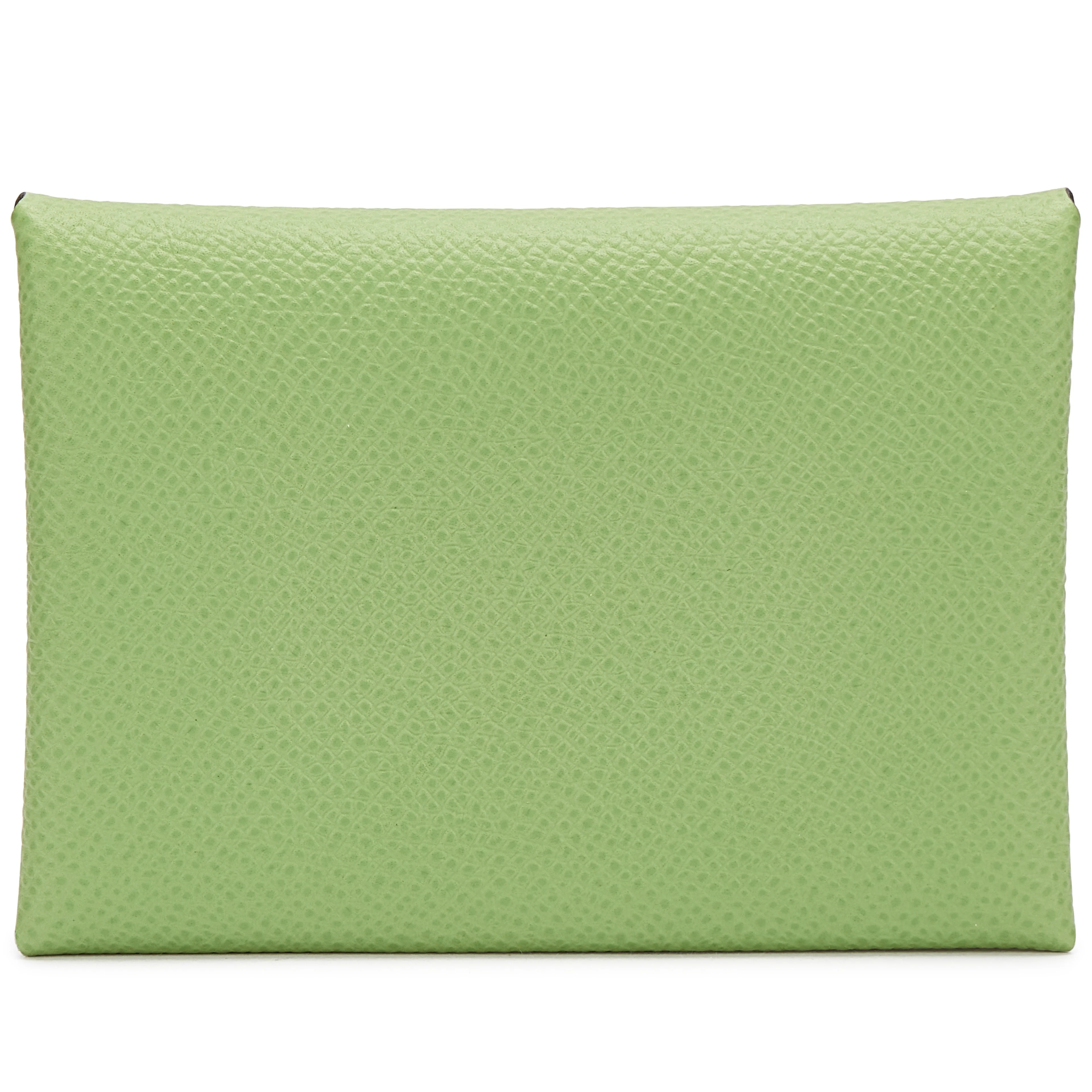 Vert Criquet Epsom Calvi Duo Card Holder Palladium Hardware, 2023