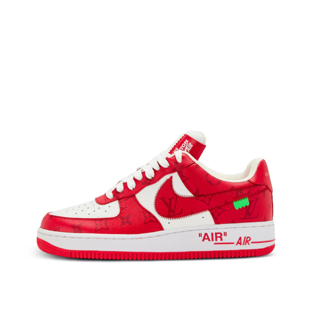 Louis Vuitton x Nike Air Force 1 Red | Size 8