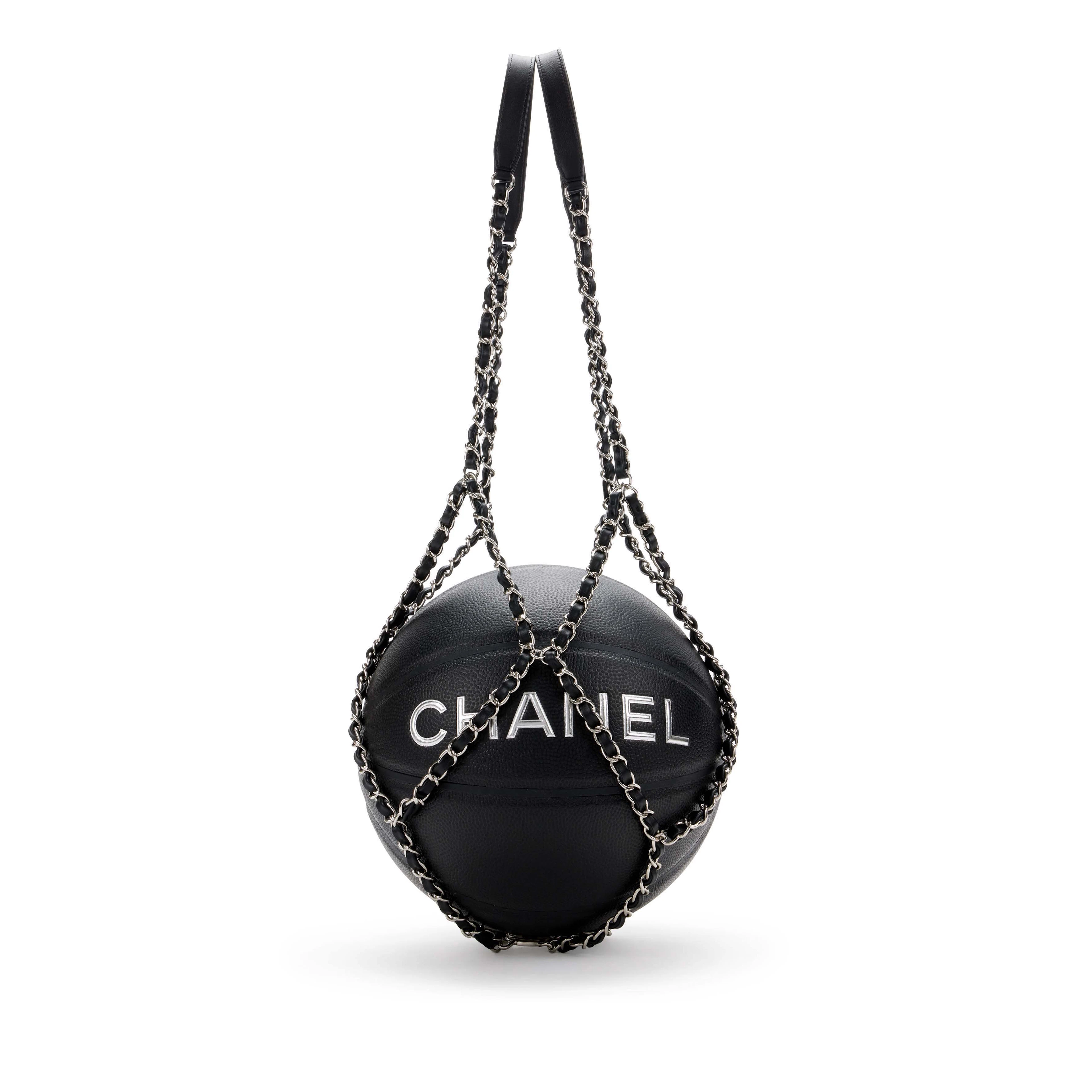 Black and Silver Basketball and Leather Chain Harness Silver Hardware, 2019