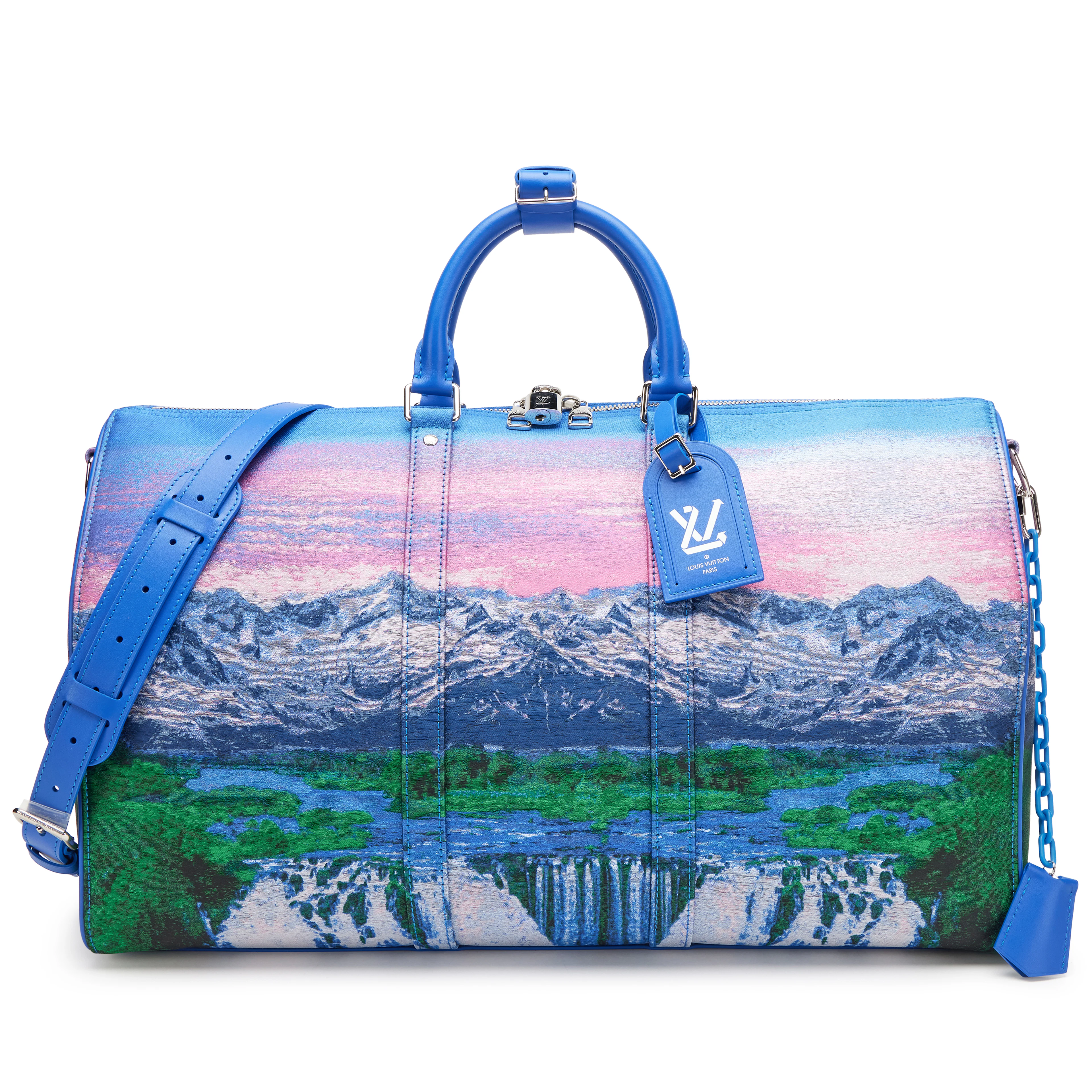 Virgil Abloh Multicolor Jacquard Polyester Landscape Keepall 50 Bandoulière