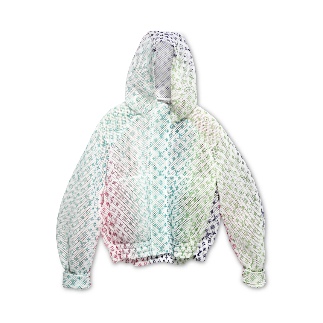 Gradient Monogram Mesh Blouson | Size 50