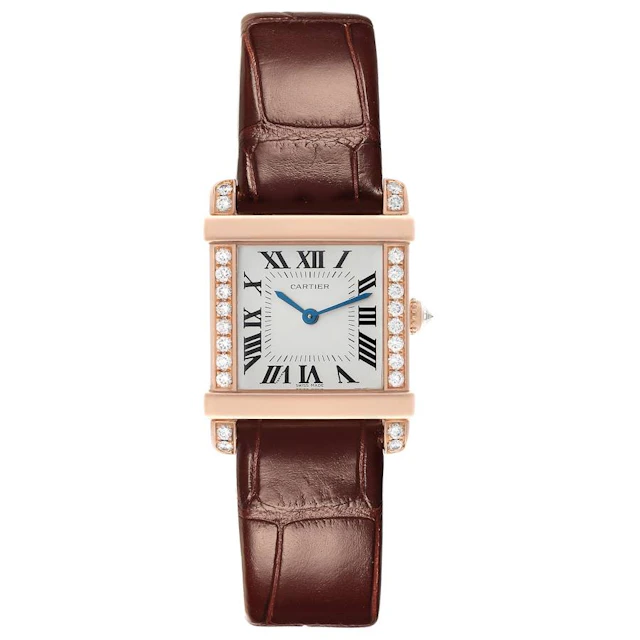 Tank Chinoise (Reference WE300131). A 32mm rose gold diamond set quartz