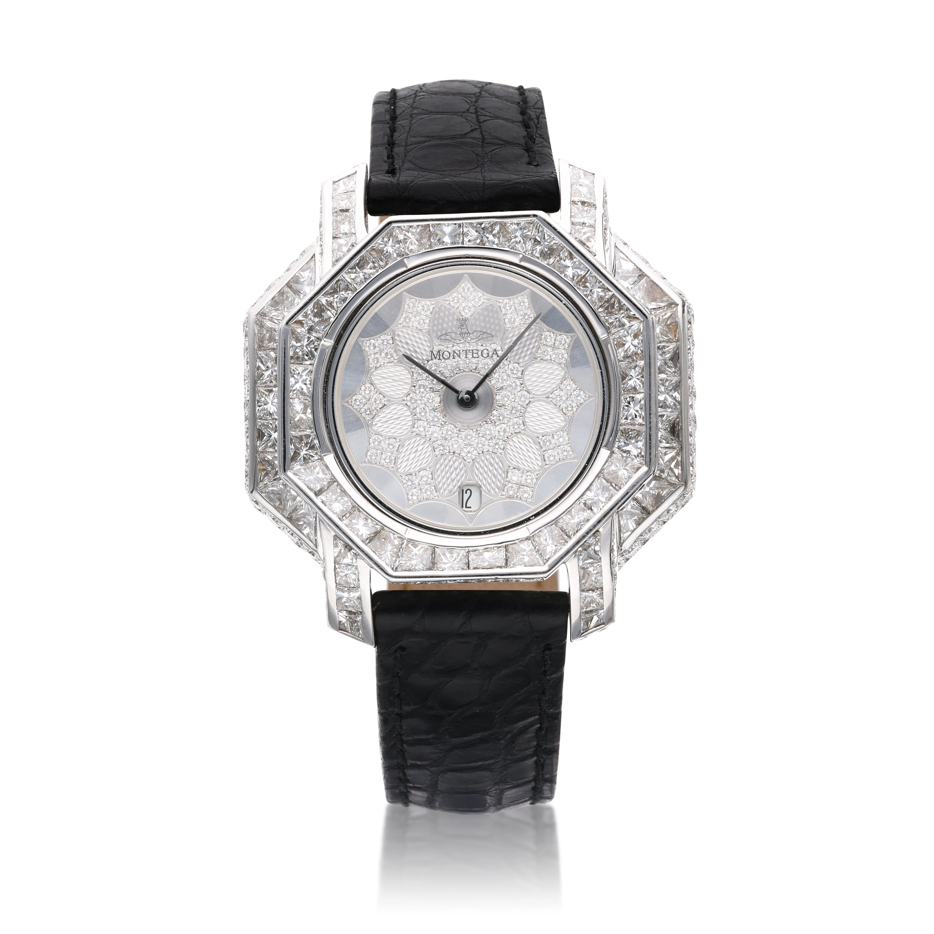 White Gold and Diamond Quartz Wristwatch