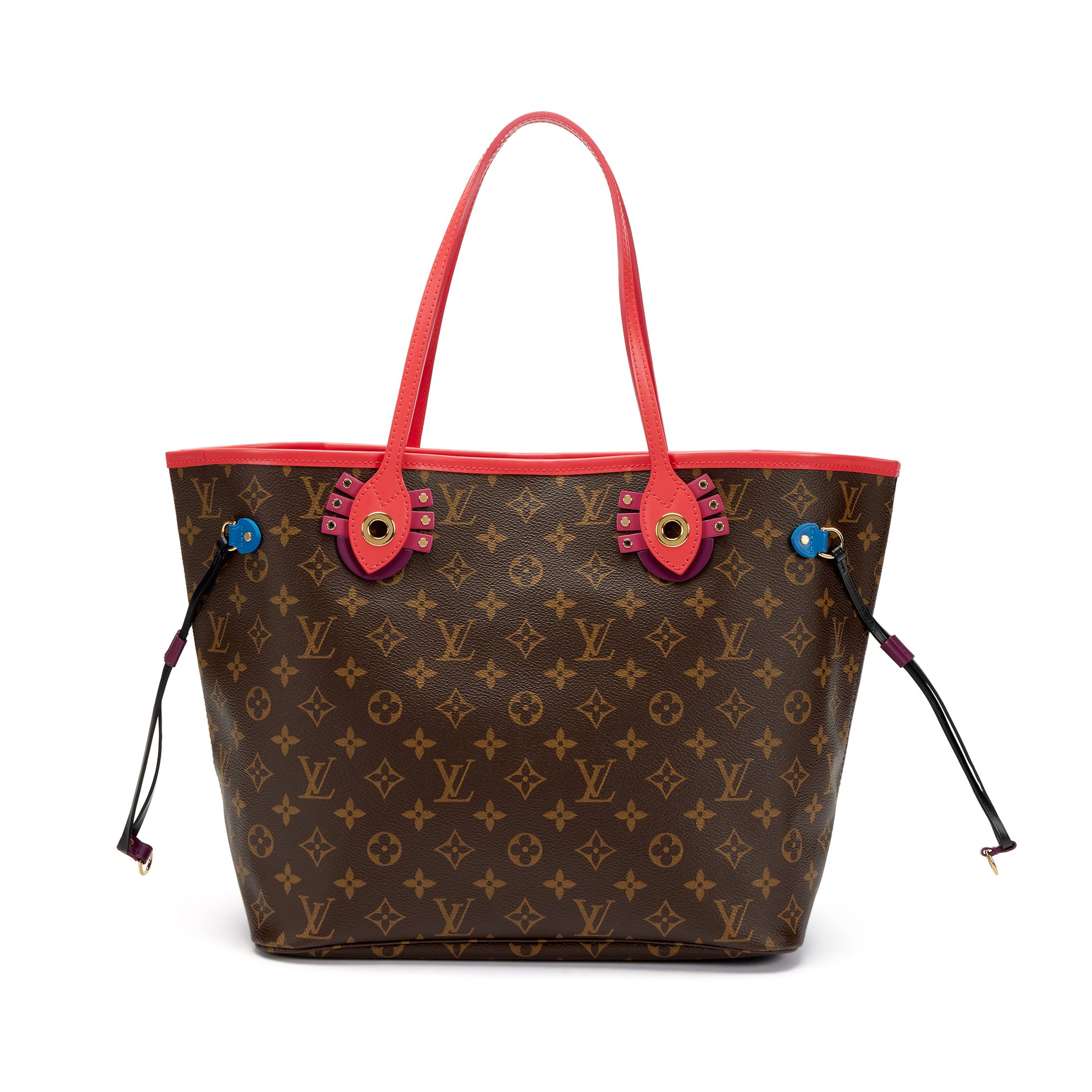 Brown Monogram Coated Canvas and Multicolor Leather Totem Neo Neverfull