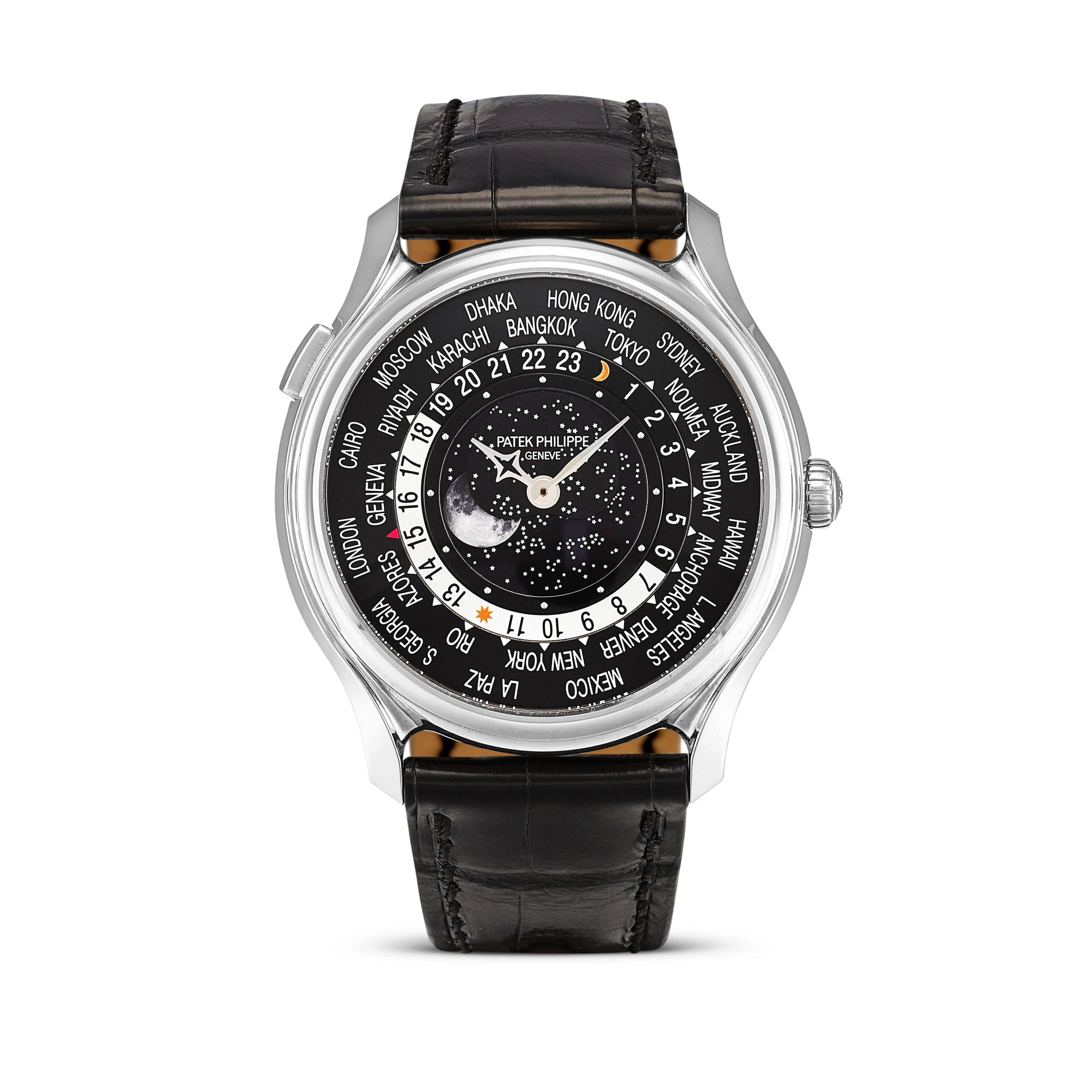 (Reference 5575). A limited edition white gold world time automatic
