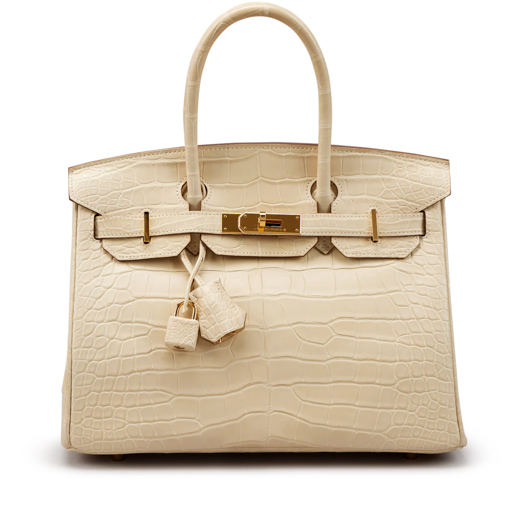 Vanille Matte Mississipiensis Alligator Birkin 30 Gold Hardware, 2020