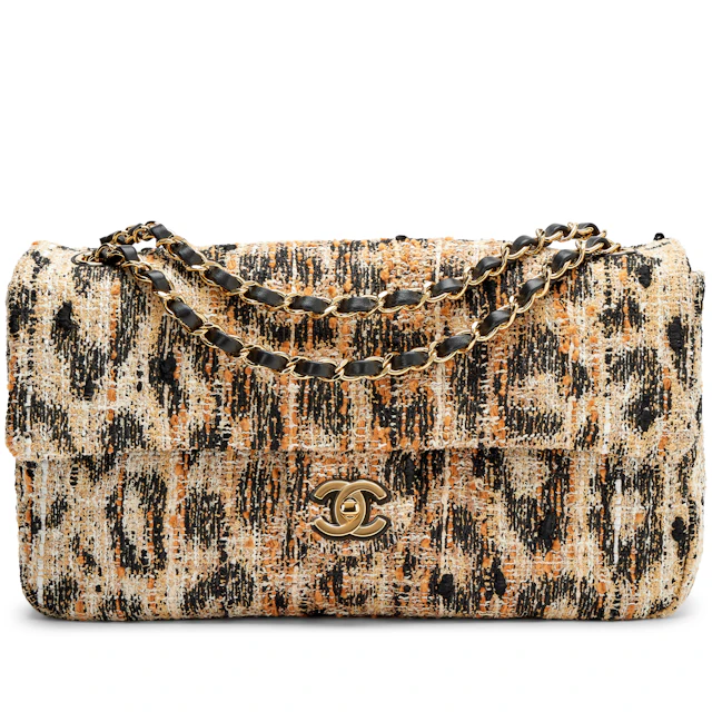 Brown, Black, and White Leopard Tweed Métiers D’Art Souplissimo Maxi
