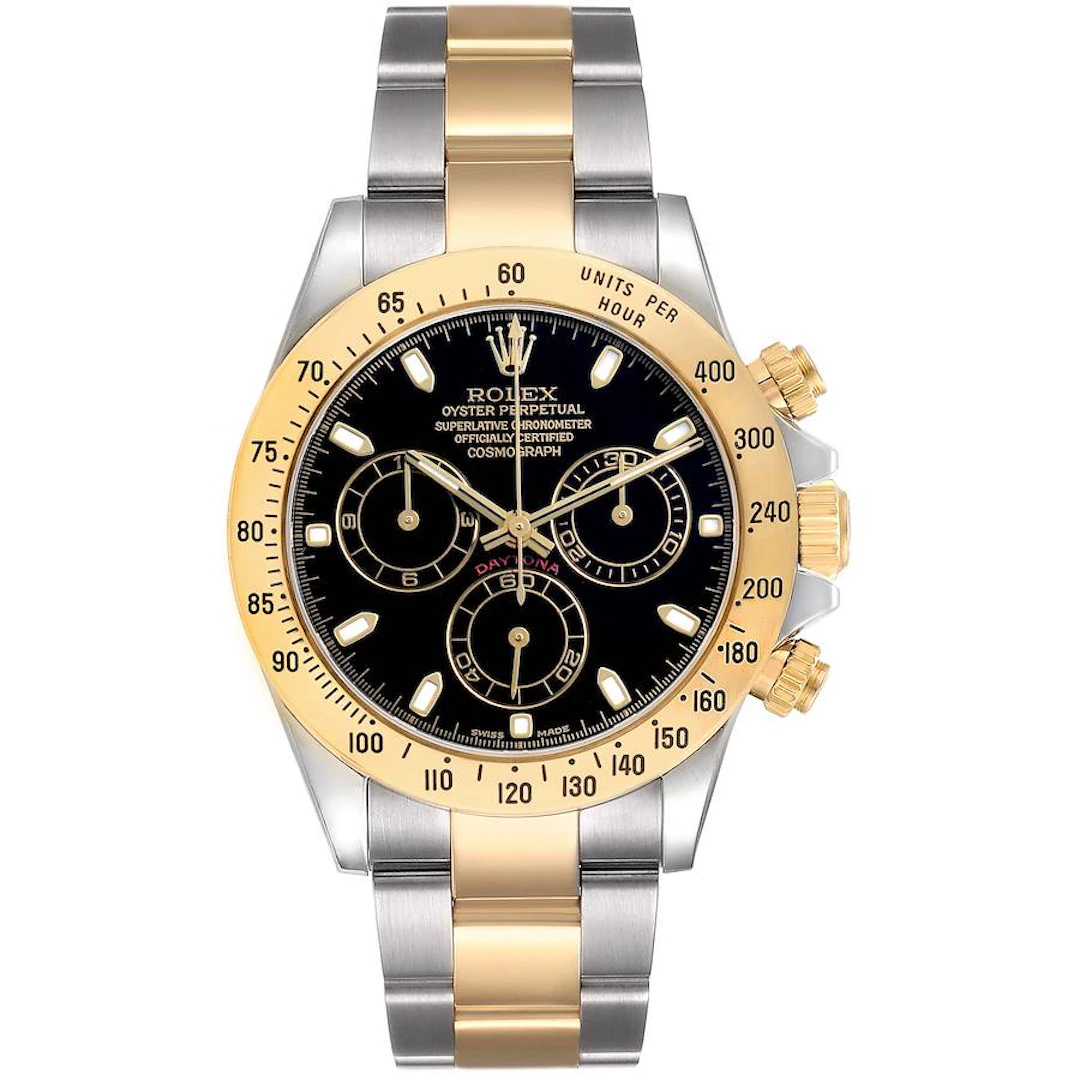 Cosmograph Daytona (Reference 116523). A 40mm yellow gold stainless