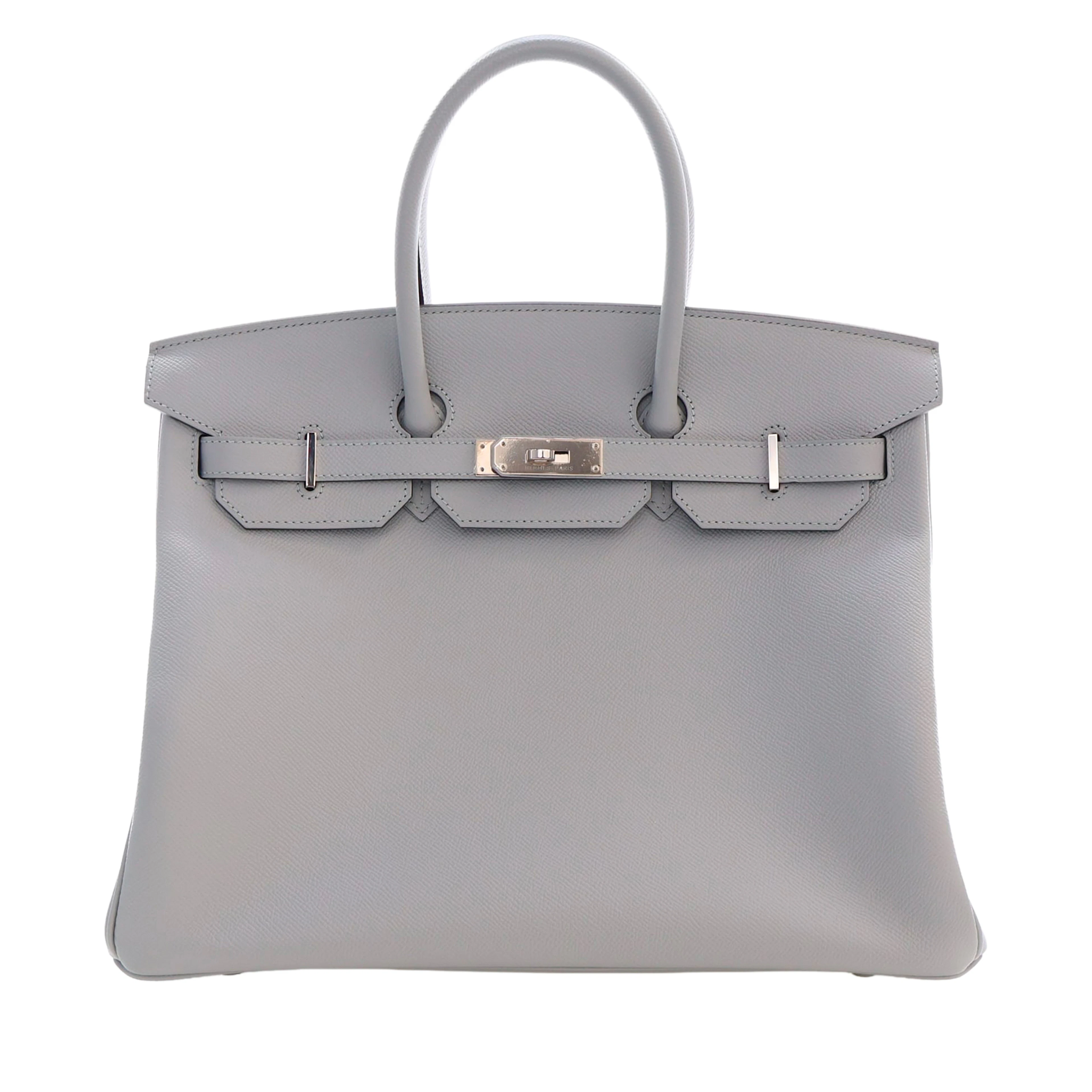 Bleu Glacier Epsom Birkin 35 Palladium Hardware, 2015
