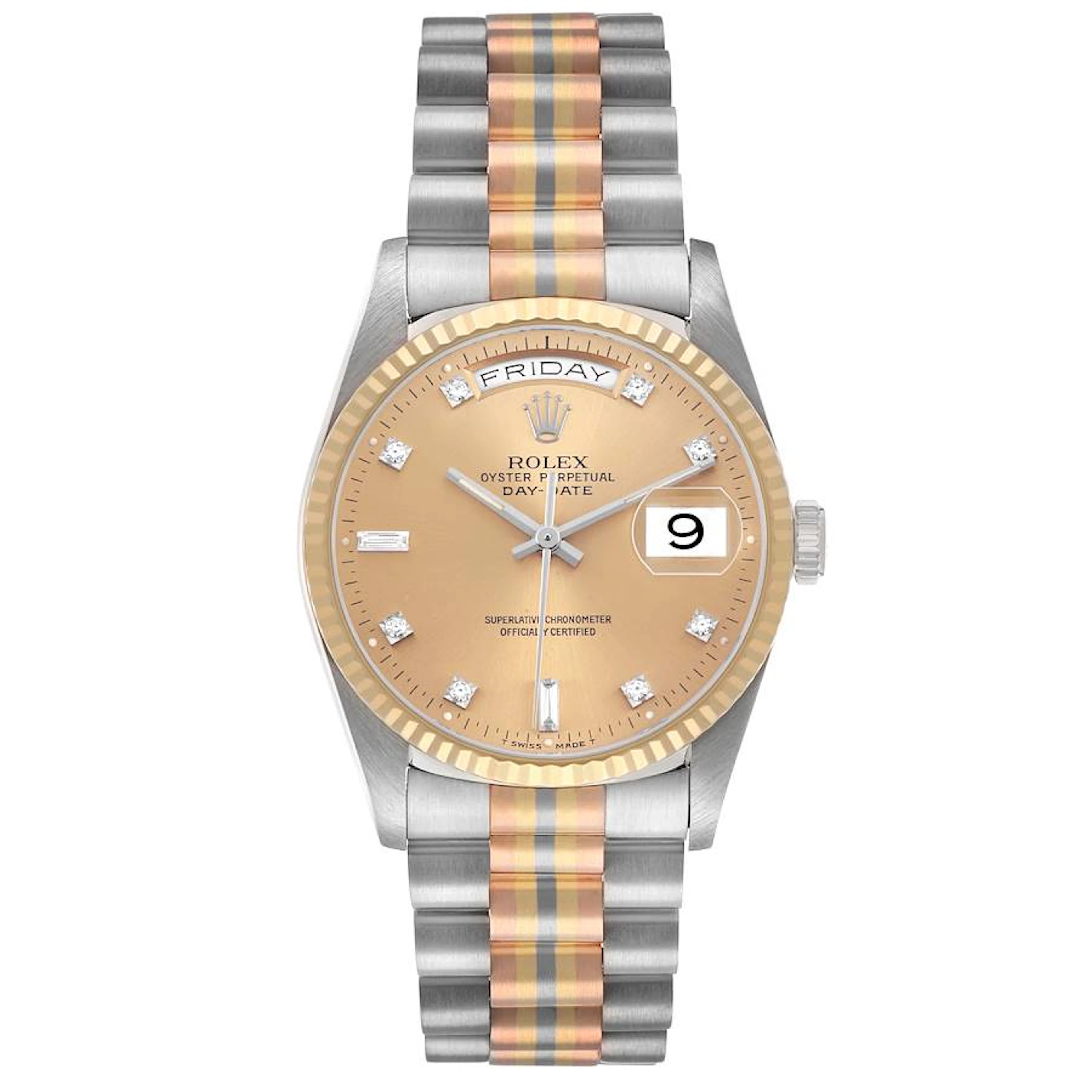 President Day-Date Tridor (Reference 18239BIC). A 36mm yellow white