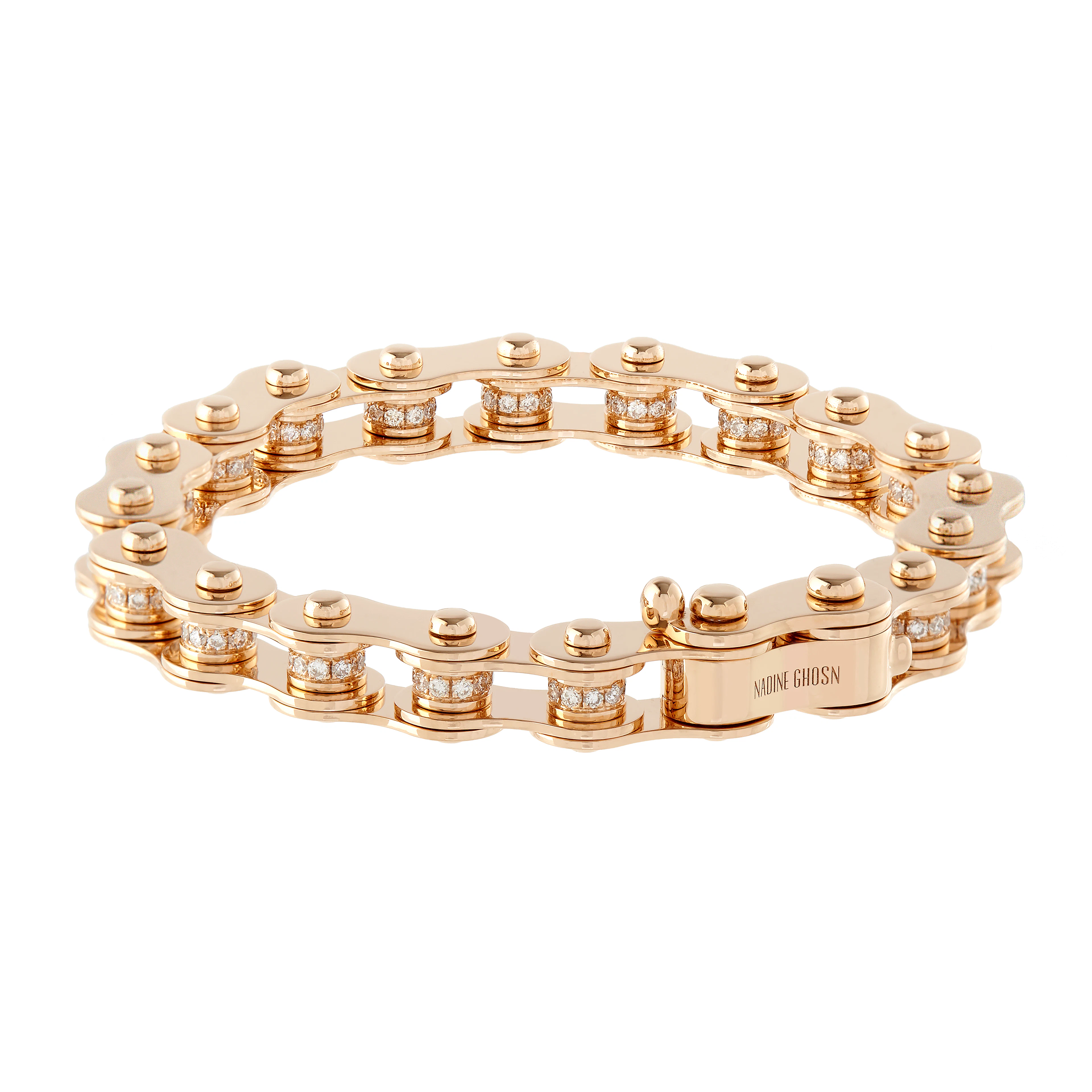 Lifecycle Chain Bracelet in 18k Rose Gold and Diamonds