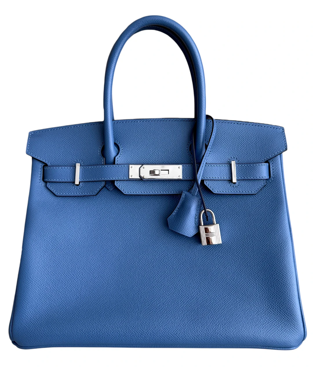 Bleu Azur Epsom Birkin 30 Palladium Hardware, 2018