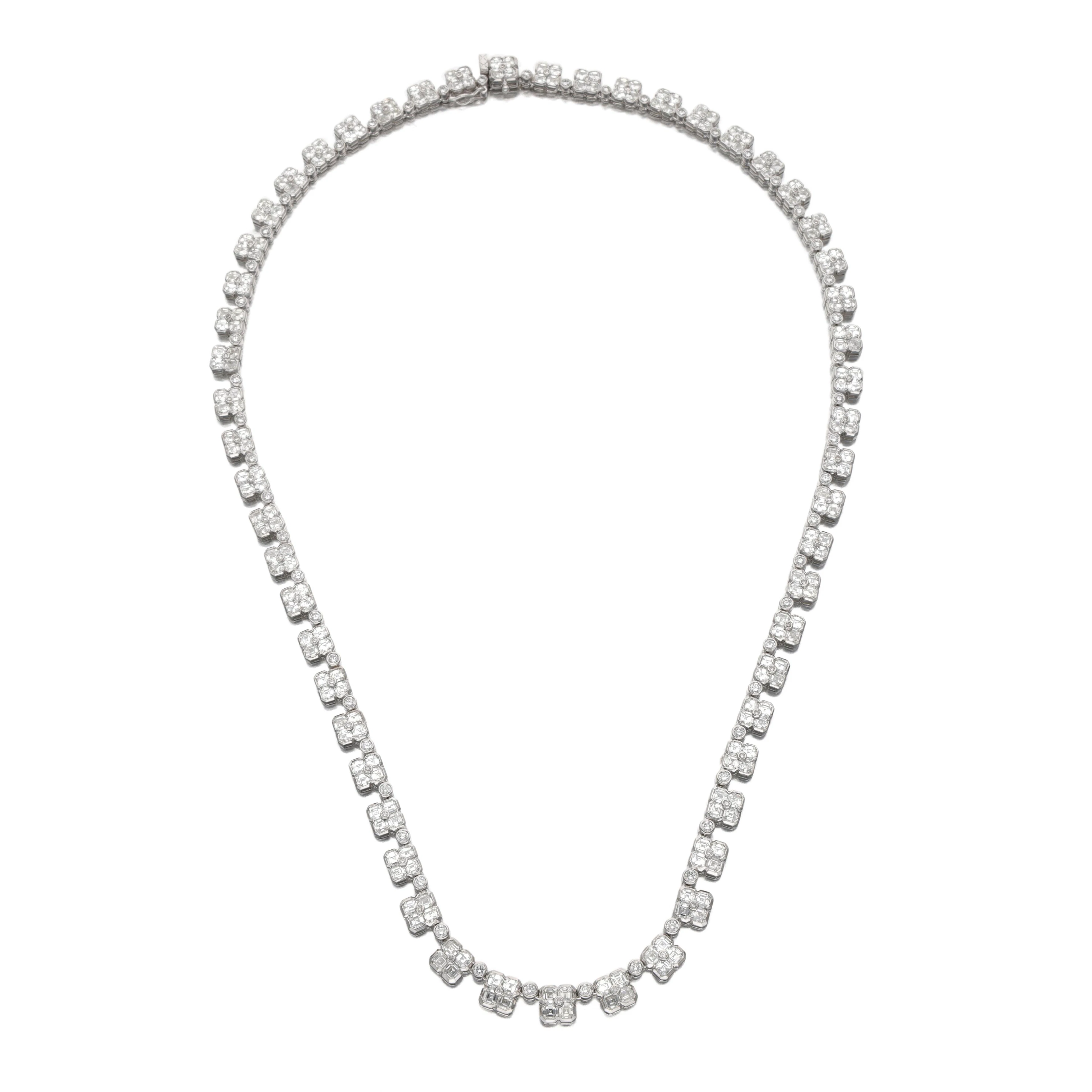 White Gold and Diamond Necklace
