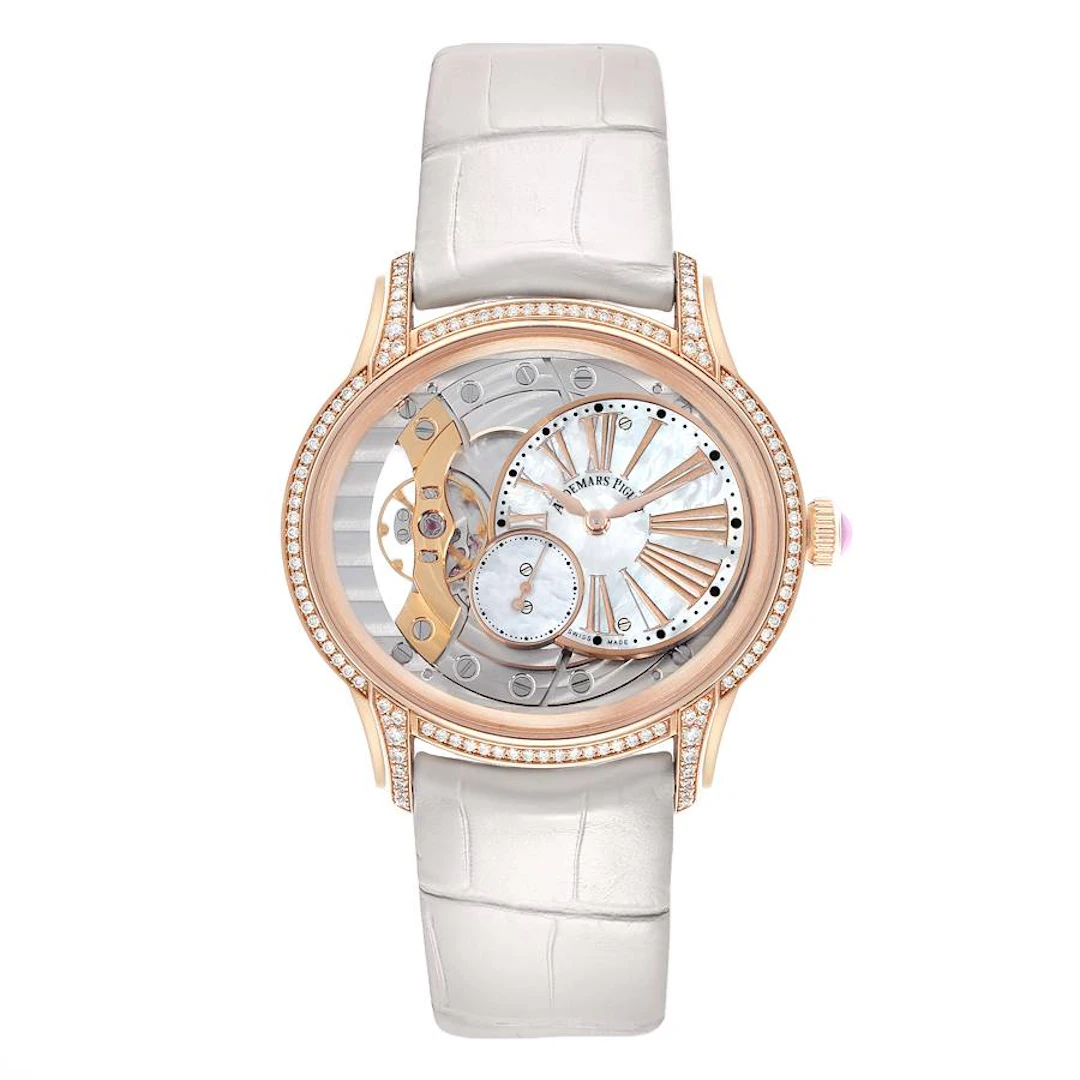 Millenary (Reference 77247OR). A 39.5mm rose gold diamond-set manual