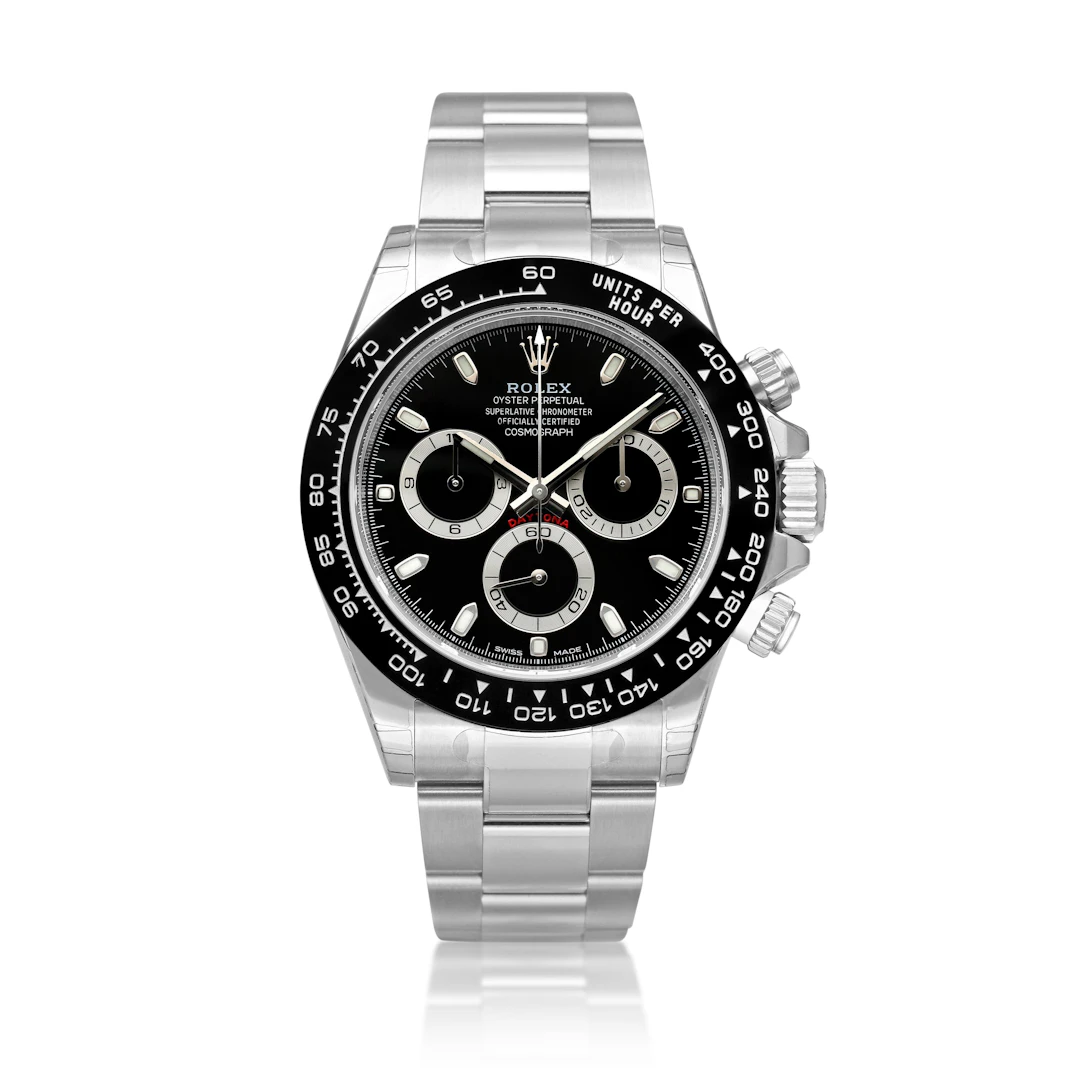 Cosmograph Daytona (Reference 116500LN). A stainless steel chronograph