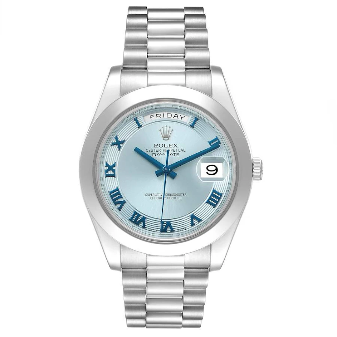 Rolex President Day-Date Concentric 'Ice Blue' Dial (Reference 218206).