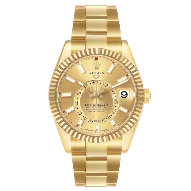 Sky-Dweller (Reference 336938). A 42mm yellow gold automatic wristwatch