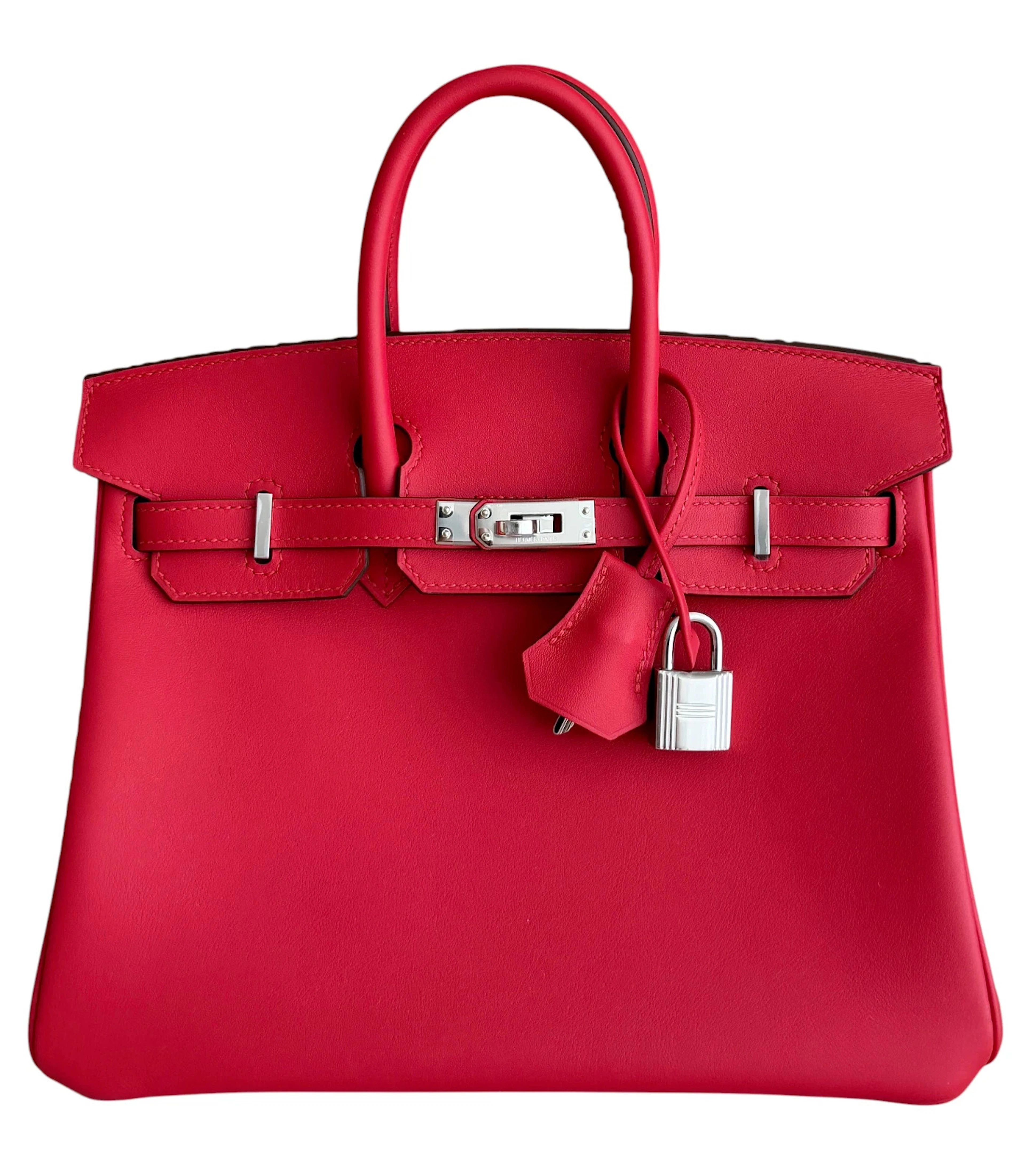 Rouge de Coeur Swift Birkin 25 Palladium Hardware, 2026