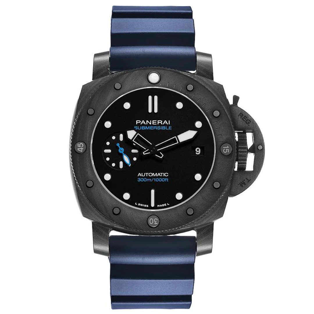 Luminor Submersible (Reference PAM02231). A 42mm black carbotech automatic