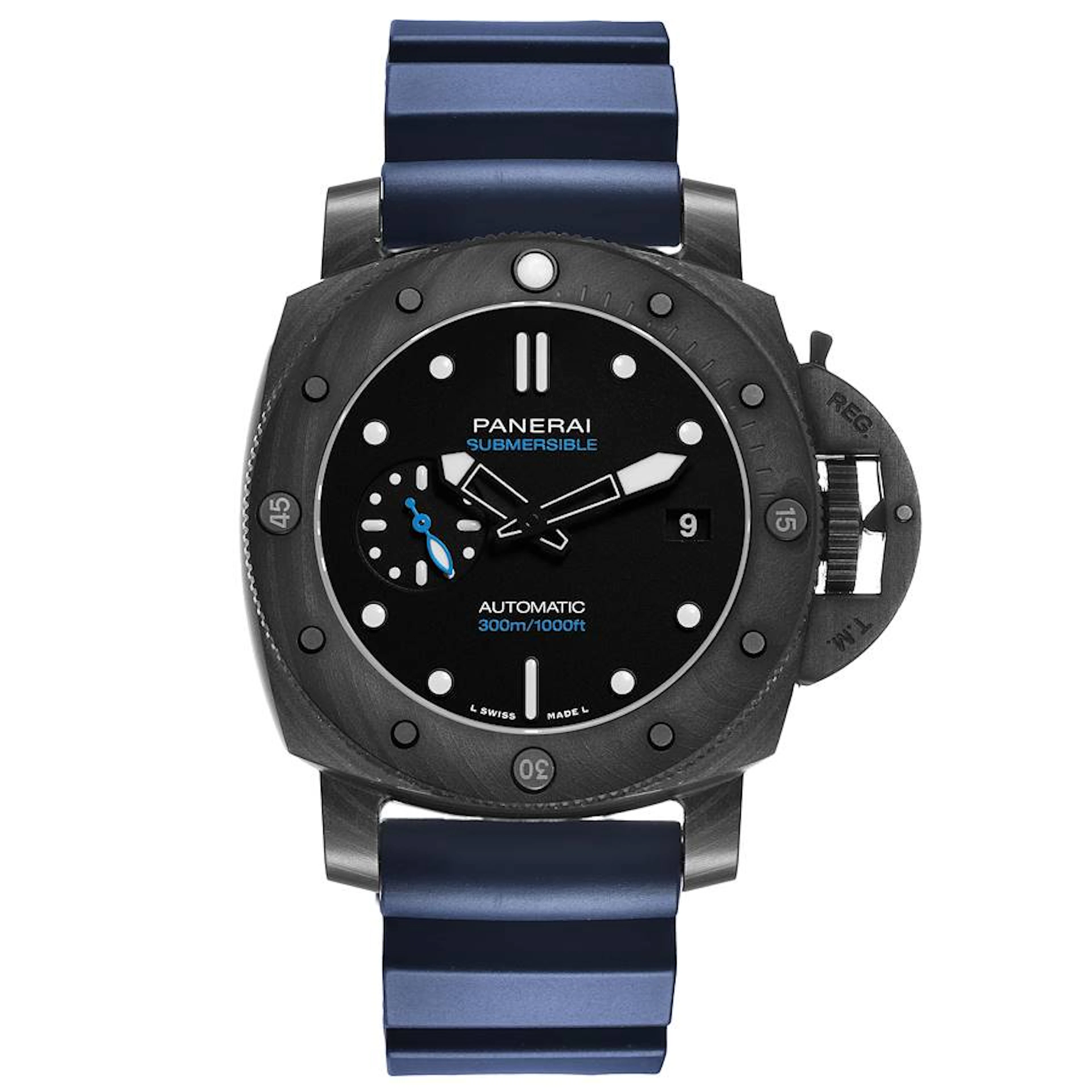 Luminor Submersible (Reference PAM02231). A 42mm black carbotech automatic