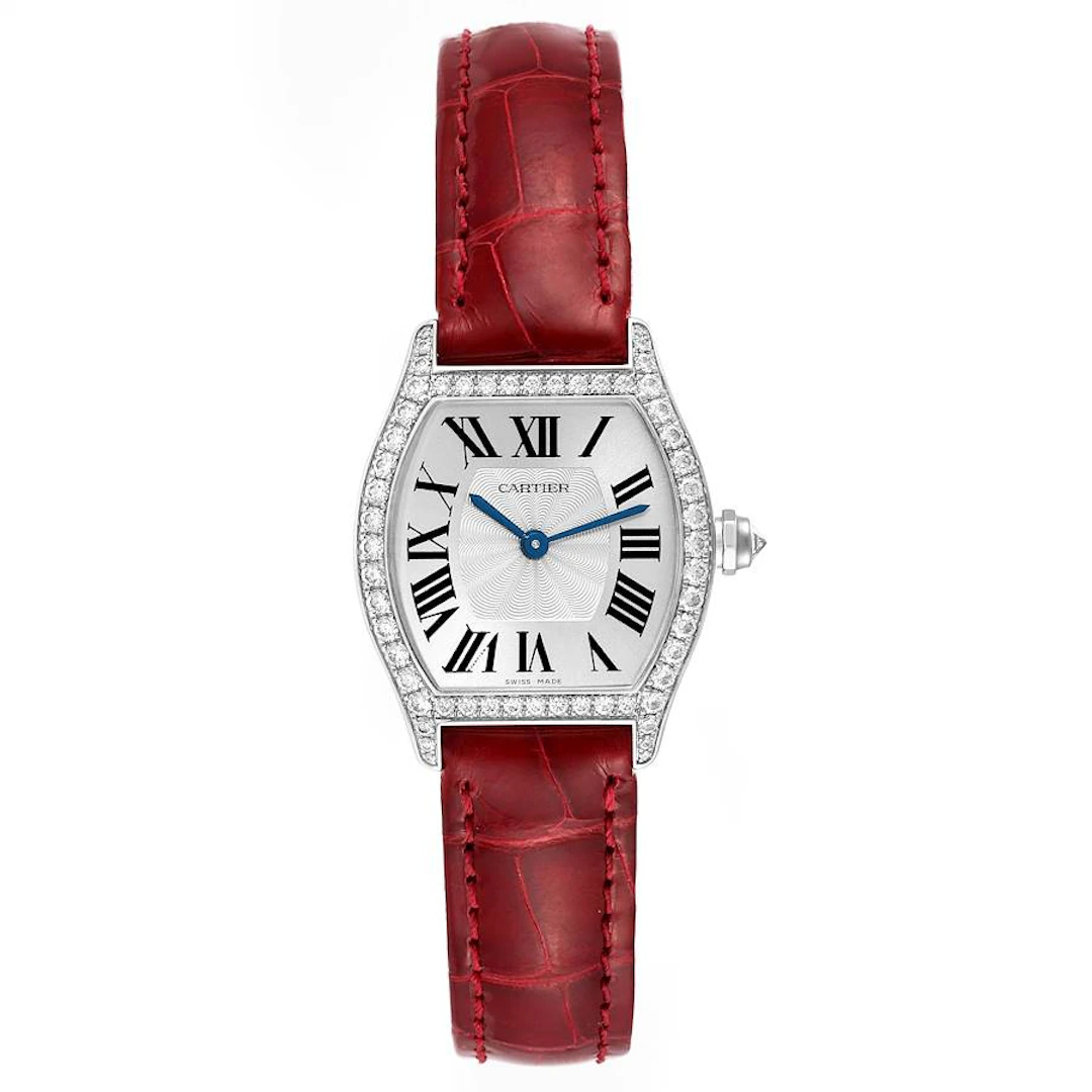Tortue (Reference WA501007). A 30mm white gold diamond-set manual