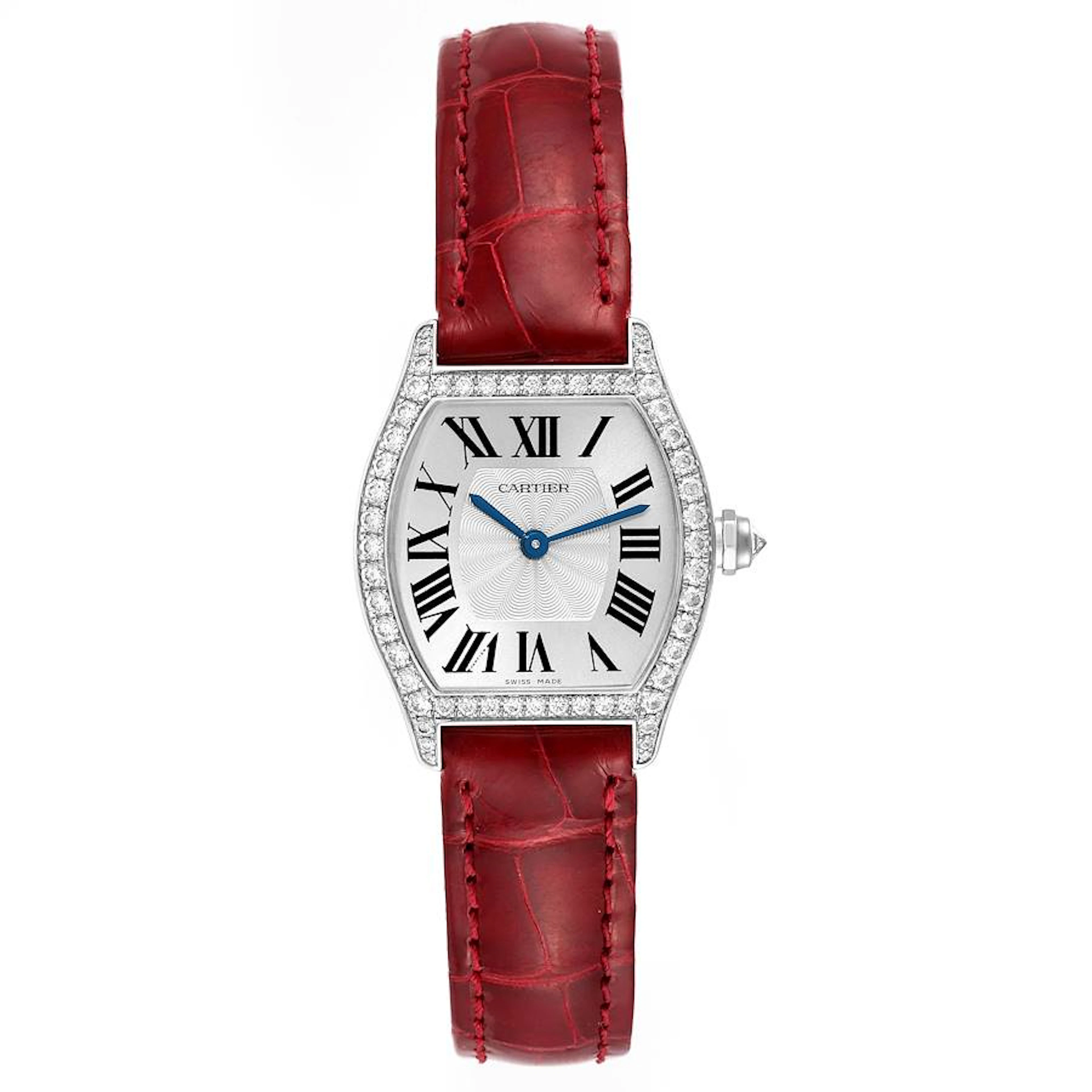 Tortue (Reference WA501007). A 30mm white gold diamond-set manual