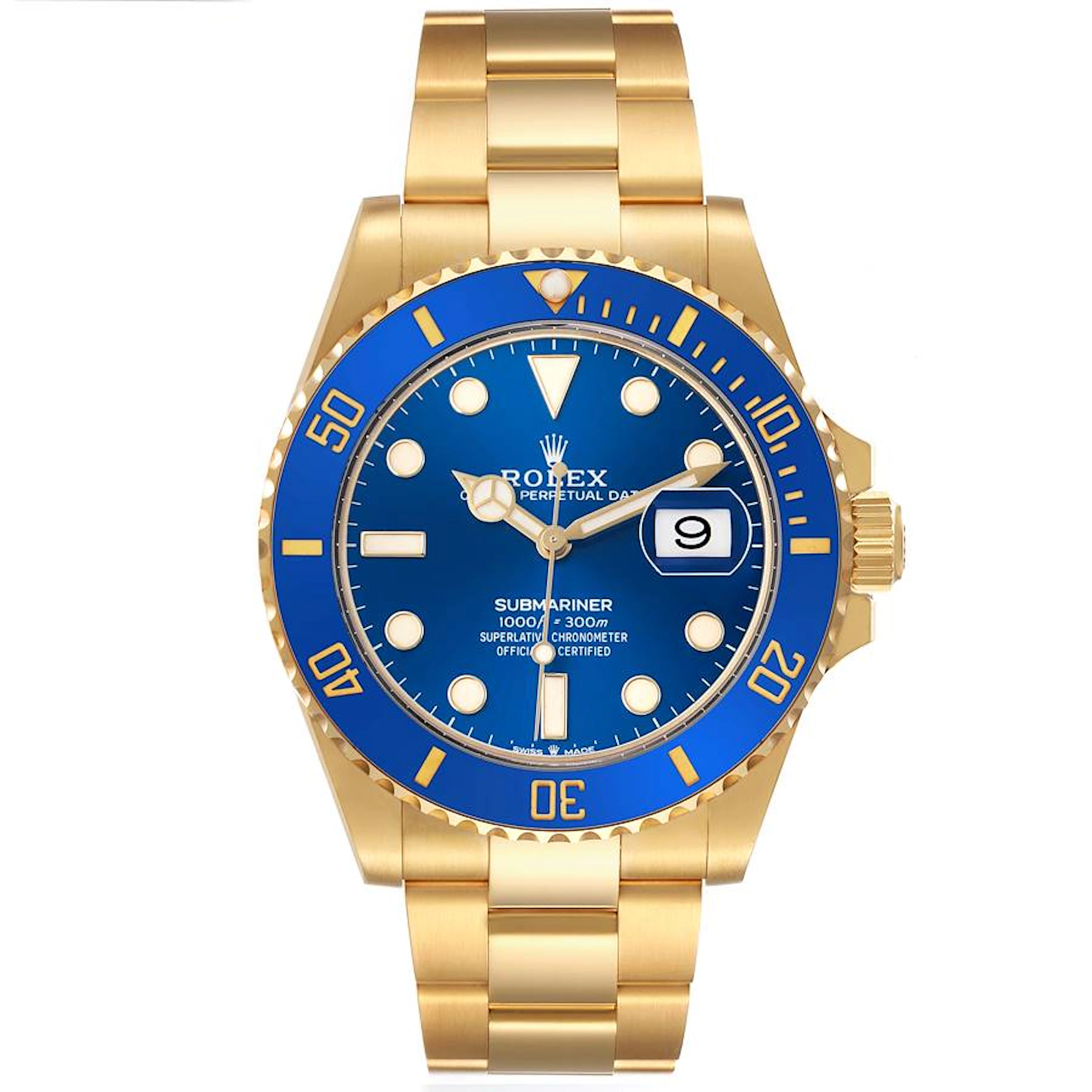 Submariner (Reference 126618LB). A 41mm yellow gold automatic wristwatch