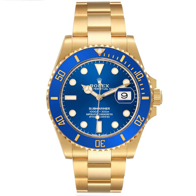 Submariner (Reference 126618LB). A 41mm yellow gold automatic wristwatch