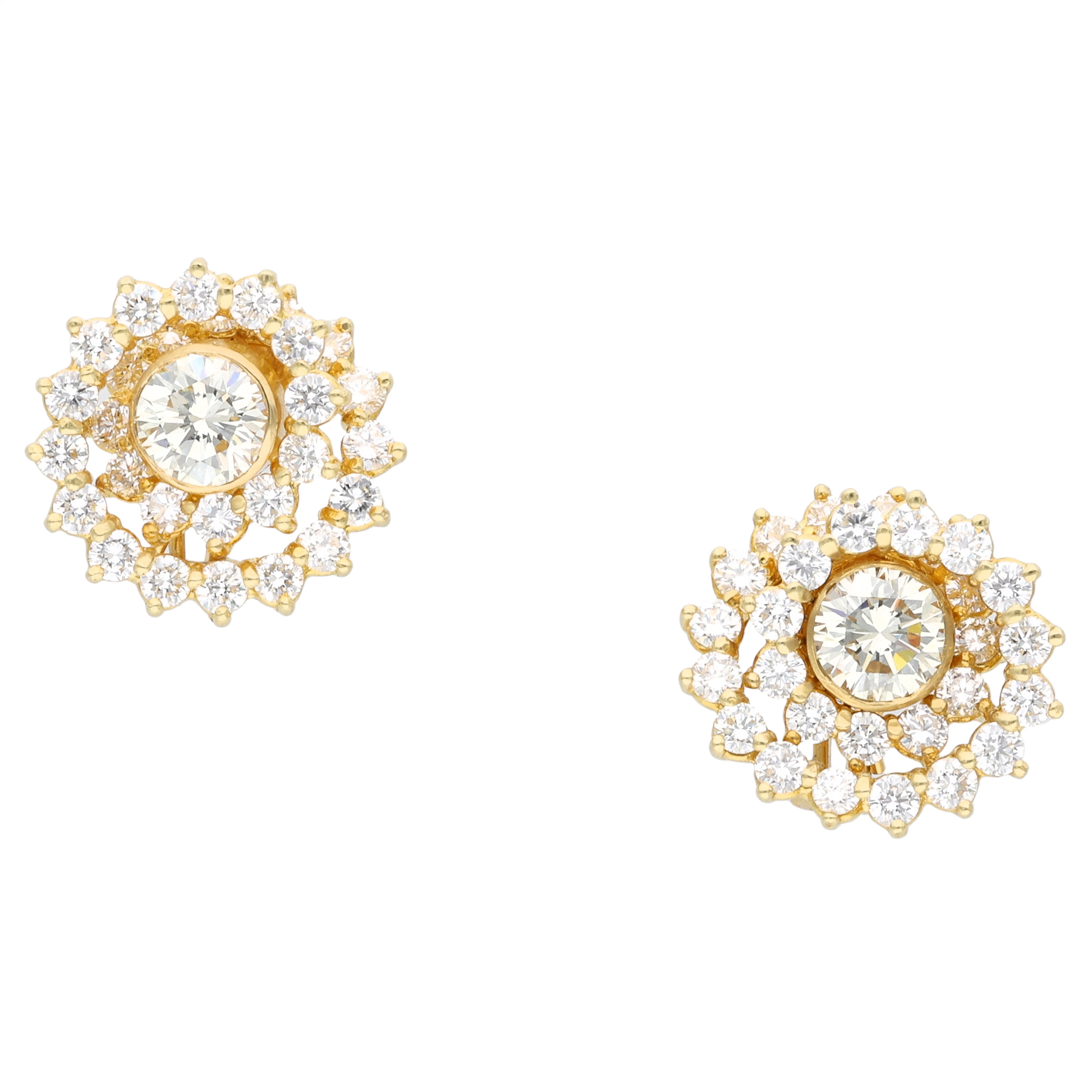 Gold and Diamond Earclips