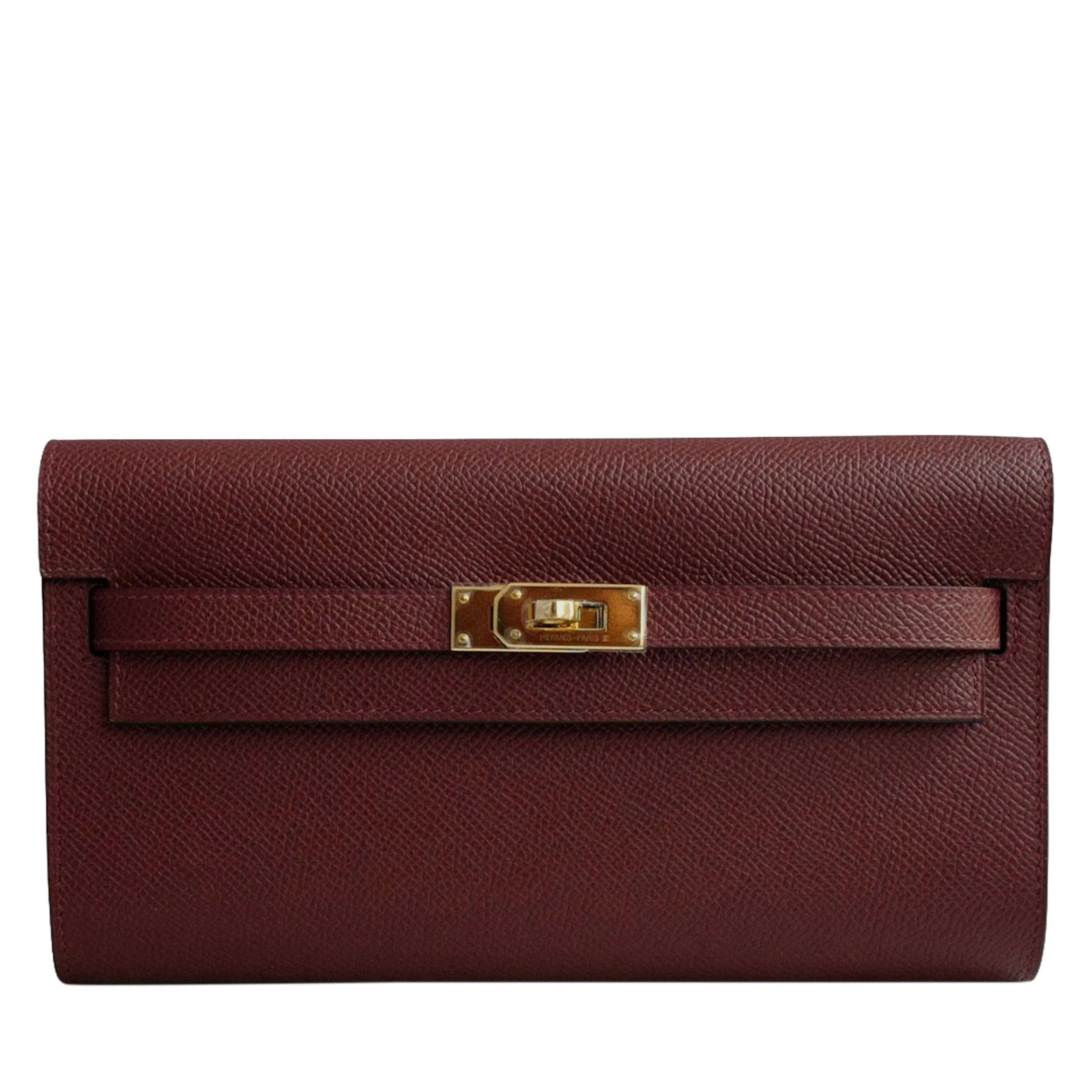 Rouge H Epsom Kelly-To-Go Wallet Gold Hardware, 2026
