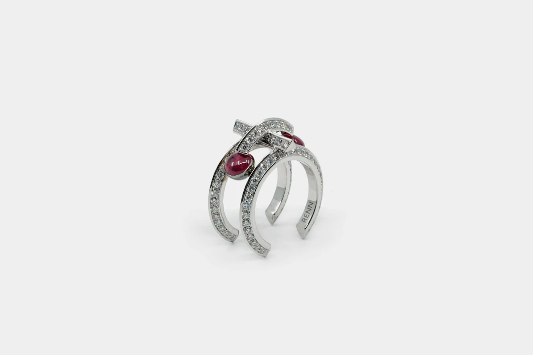 Fish 1-Rib Ruby Ring